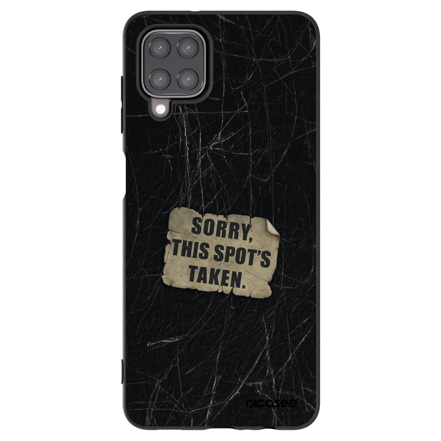 Picasee Μαύρη θήκη σιλικόνης για Samsung Galaxy M12 M127F - SORRY