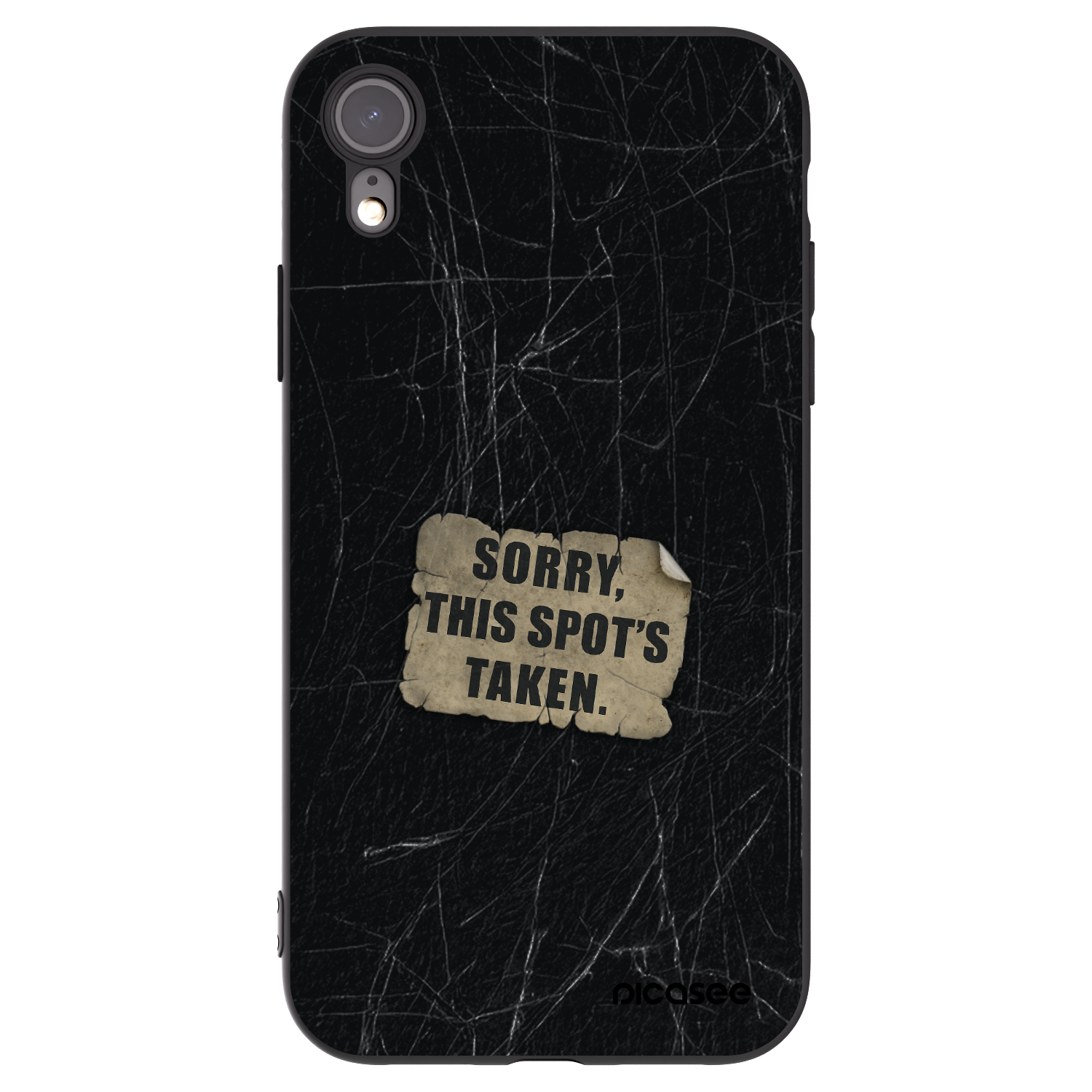 Picasee Μαύρη θήκη σιλικόνης για Apple iPhone XR - SORRY