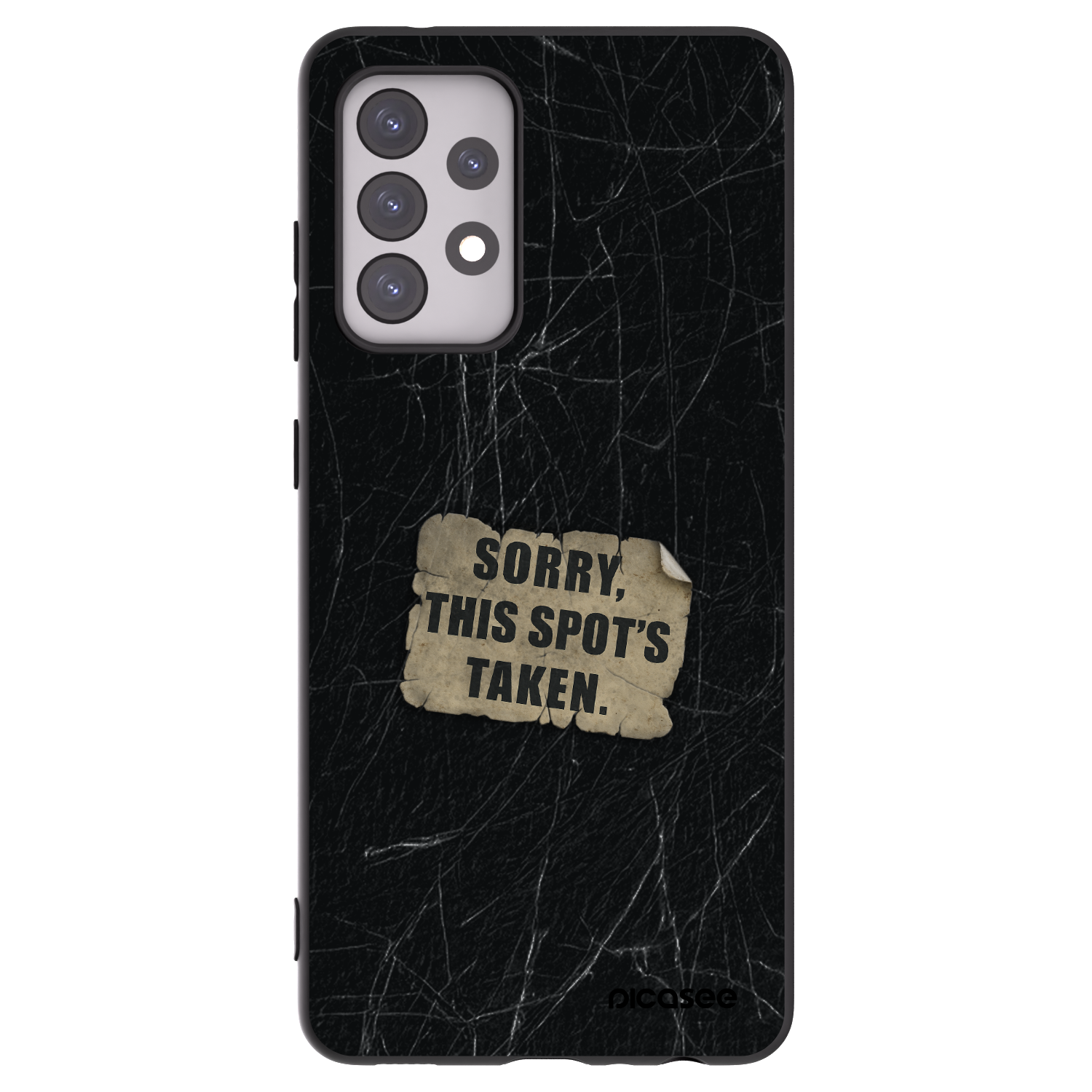Picasee Μαύρη θήκη σιλικόνης για Samsung Galaxy A52s 5G A528B - SORRY