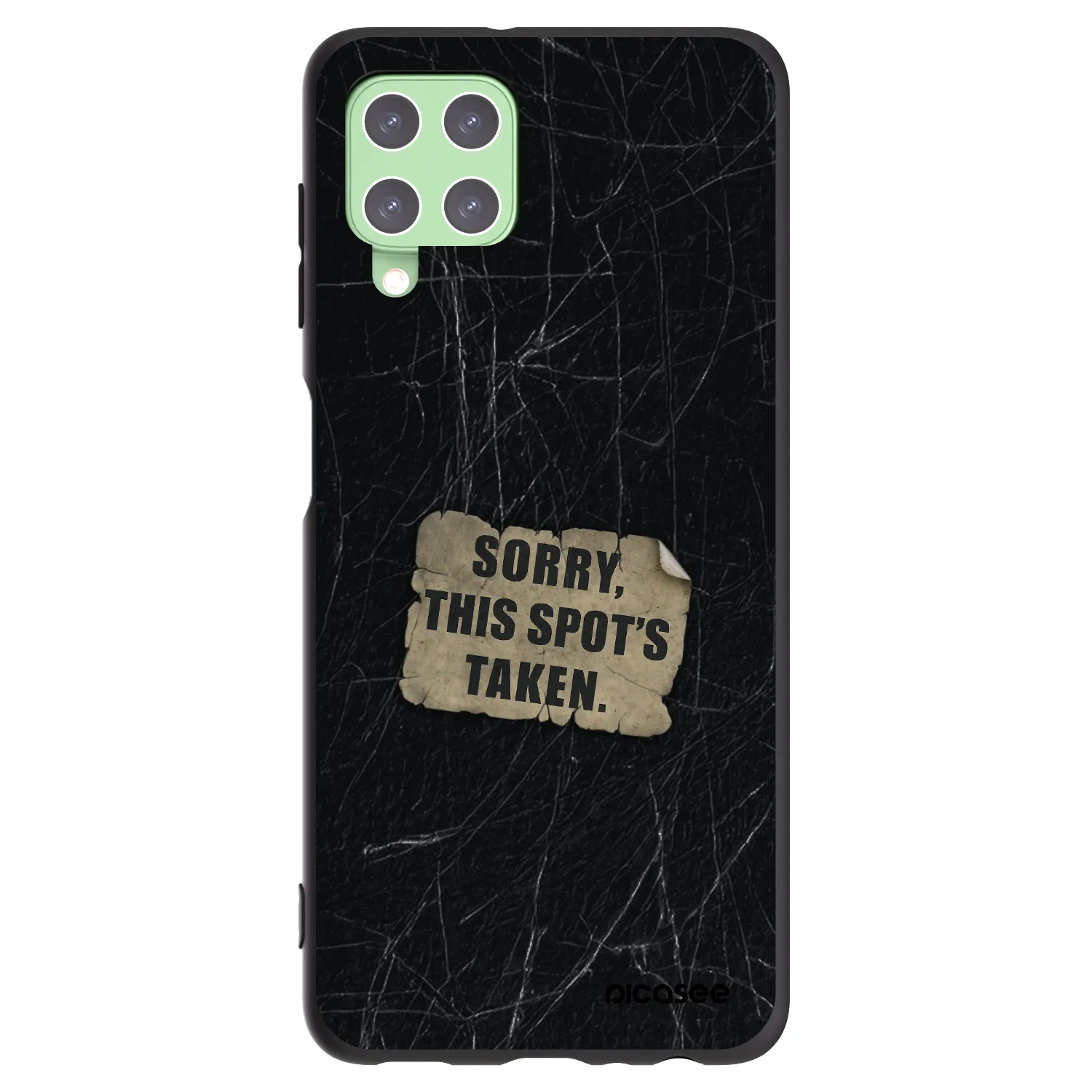 Picasee Μαύρη θήκη σιλικόνης για Samsung Galaxy A22 A225F 4G - SORRY