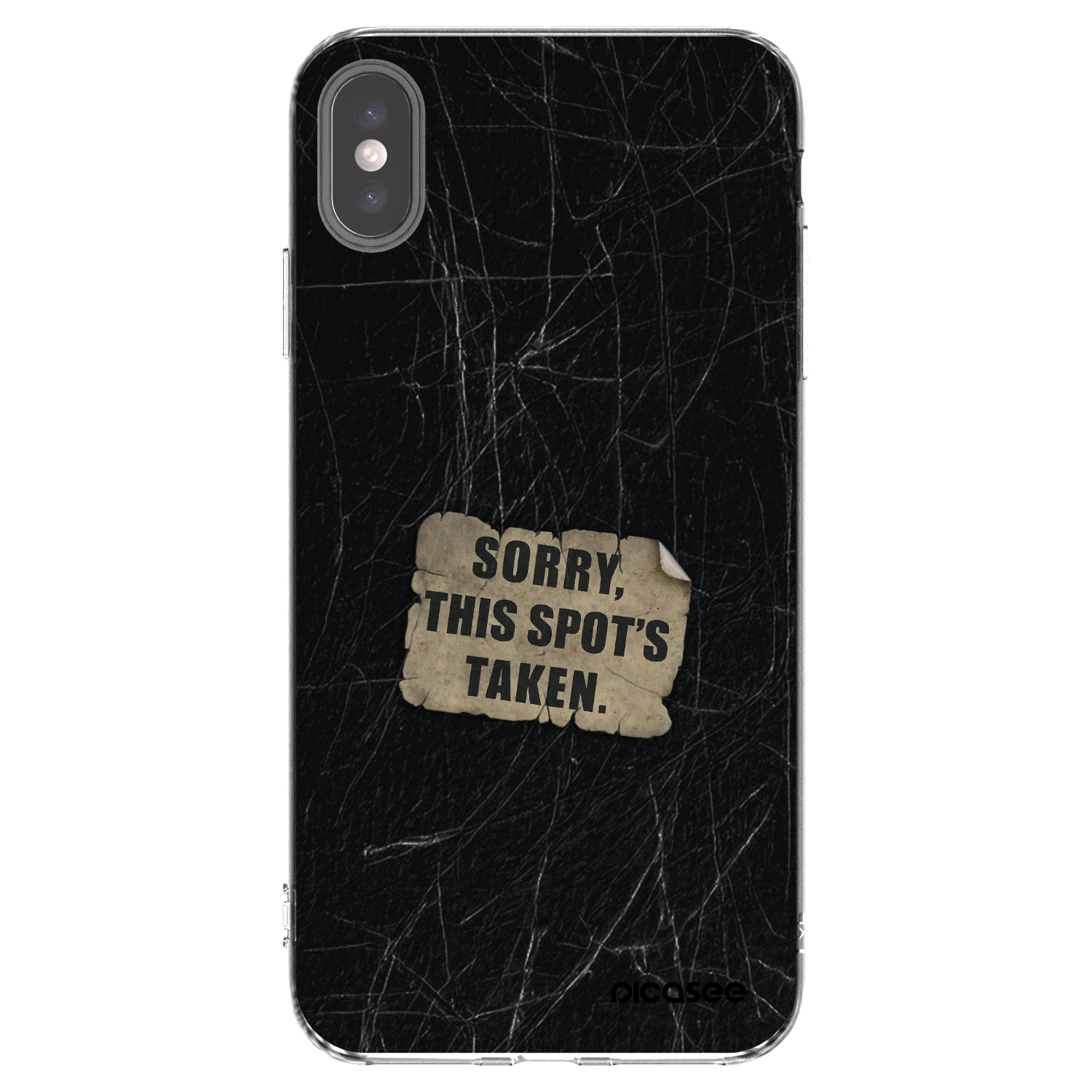 Picasee διαφανής θήκη σιλικόνης Apple iPhone XS Max - SORRY