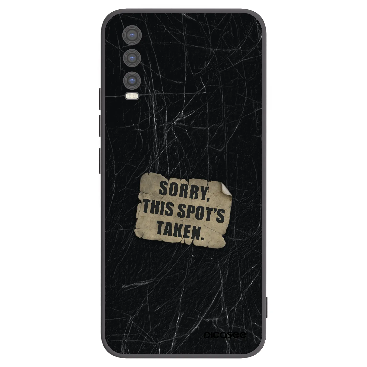 Picasee Μαύρη θήκη σιλικόνης για Vivo Y20s - SORRY
