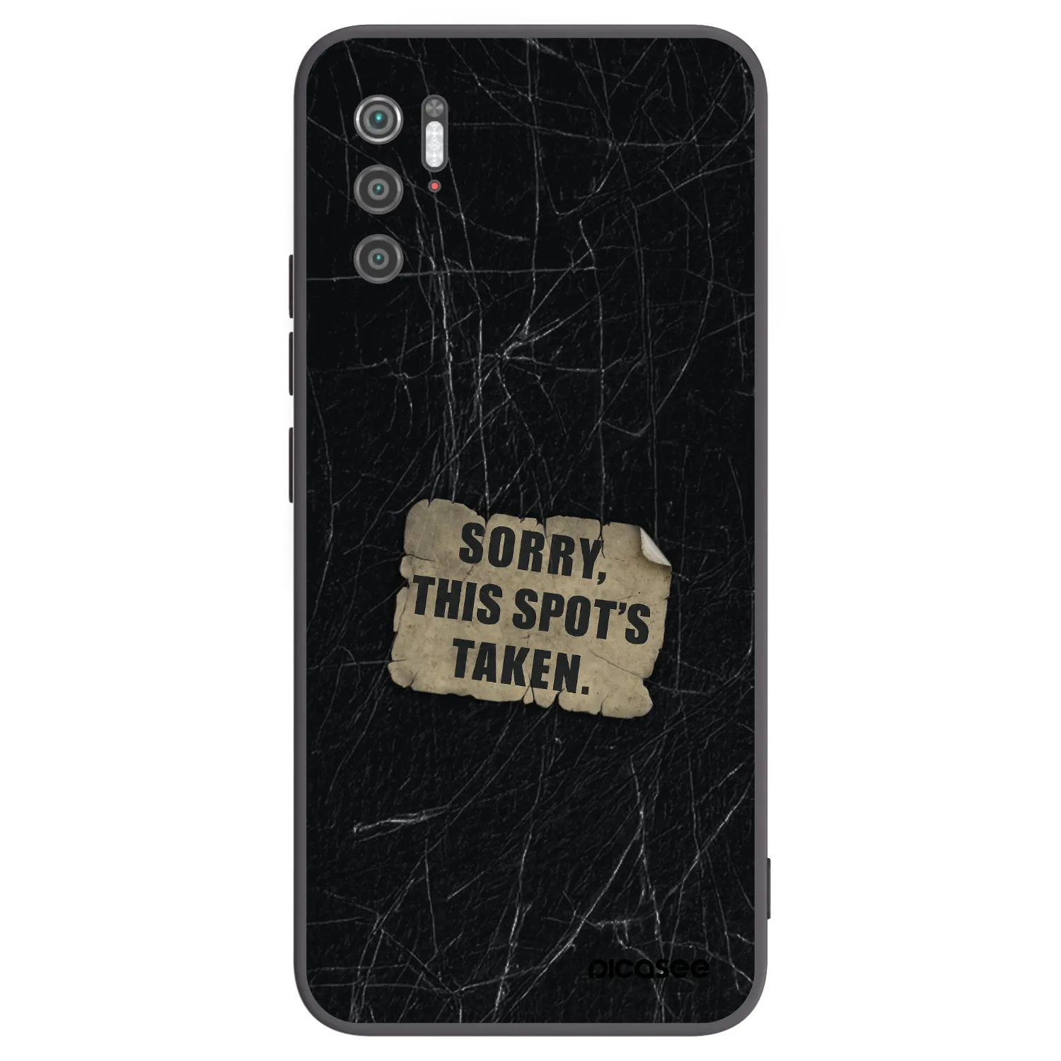 Picasee Μαύρη θήκη σιλικόνης για Xiaomi Poco M3 Pro 5G - SORRY