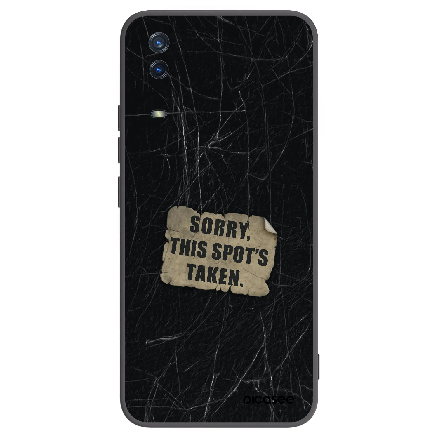 Picasee Μαύρη θήκη σιλικόνης για Vivo Y11s - SORRY