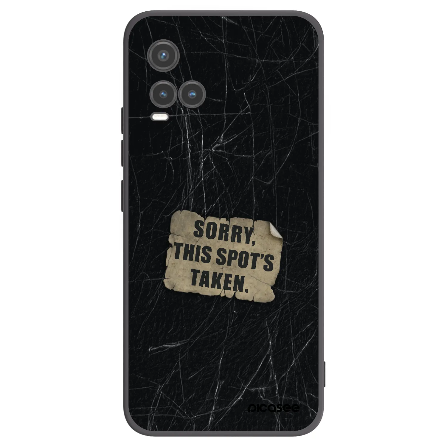 Picasee Μαύρη θήκη σιλικόνης για Vivo Y33s - SORRY