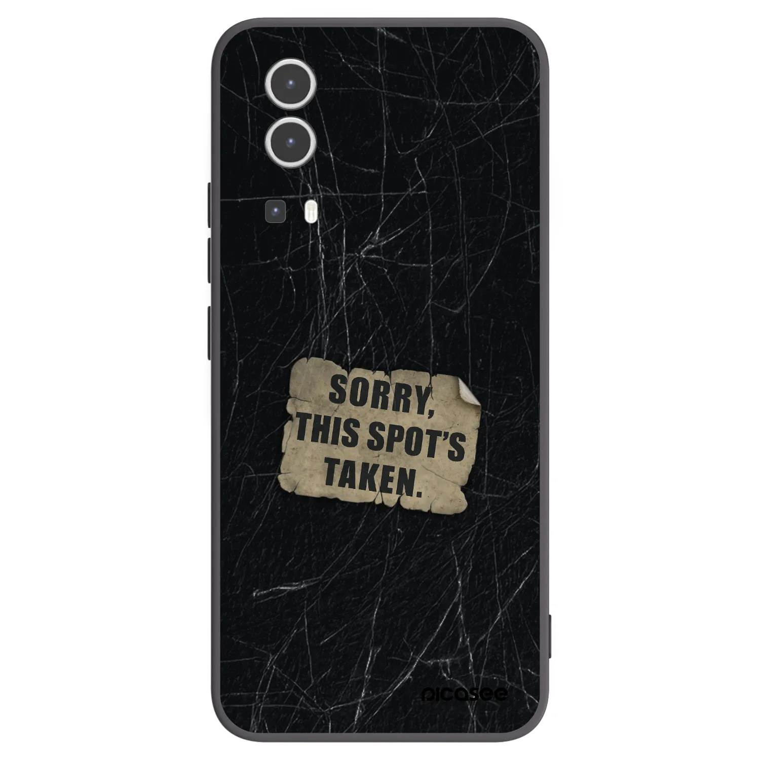 Picasee Μαύρη θήκη σιλικόνης για Vivo Y72 5G - SORRY