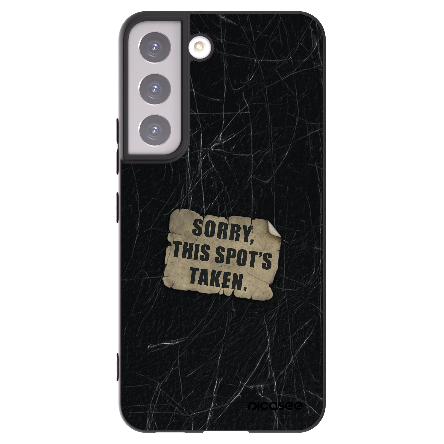 Picasee Μαύρη θήκη σιλικόνης για Samsung Galaxy S22 5G - SORRY