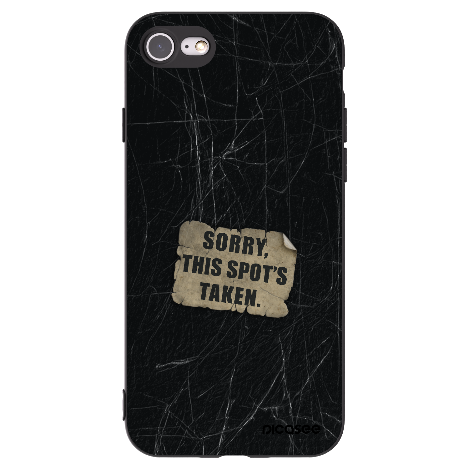 Picasee Μαύρη θήκη σιλικόνης για Apple iPhone SE 2022 - SORRY