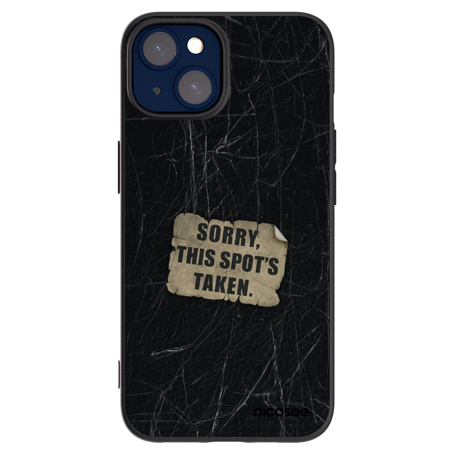 Picasee Μαύρη θήκη σιλικόνης για Apple iPhone 14 - SORRY