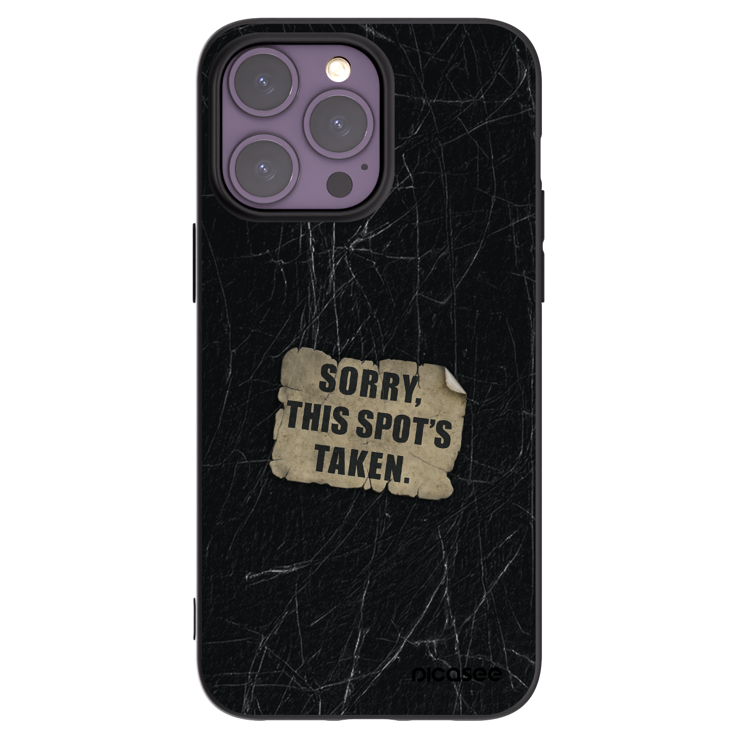 Picasee Μαύρη θήκη σιλικόνης για Apple iPhone 14 Pro Max - SORRY