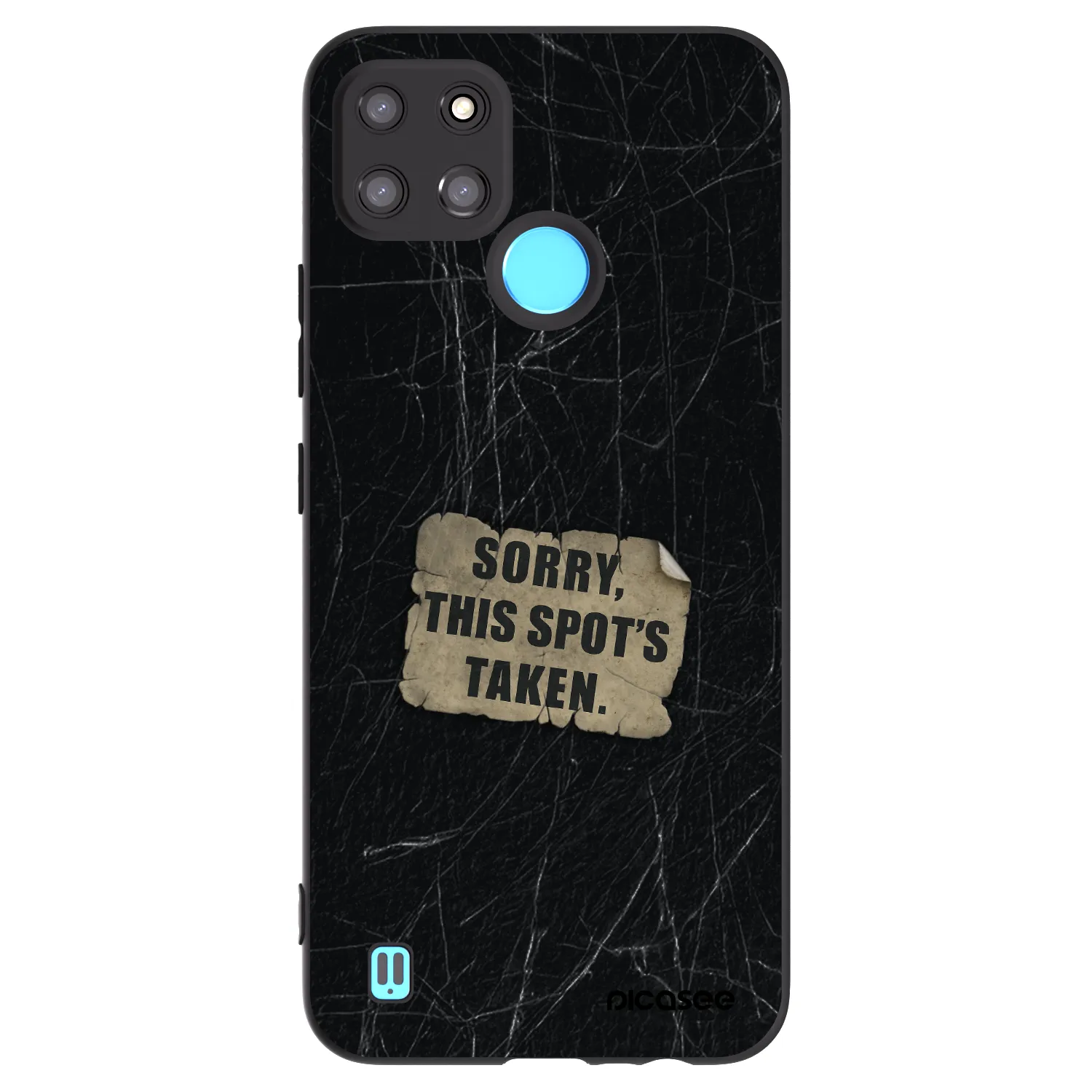 Picasee Μαύρη θήκη σιλικόνης για Realme C21Y - SORRY