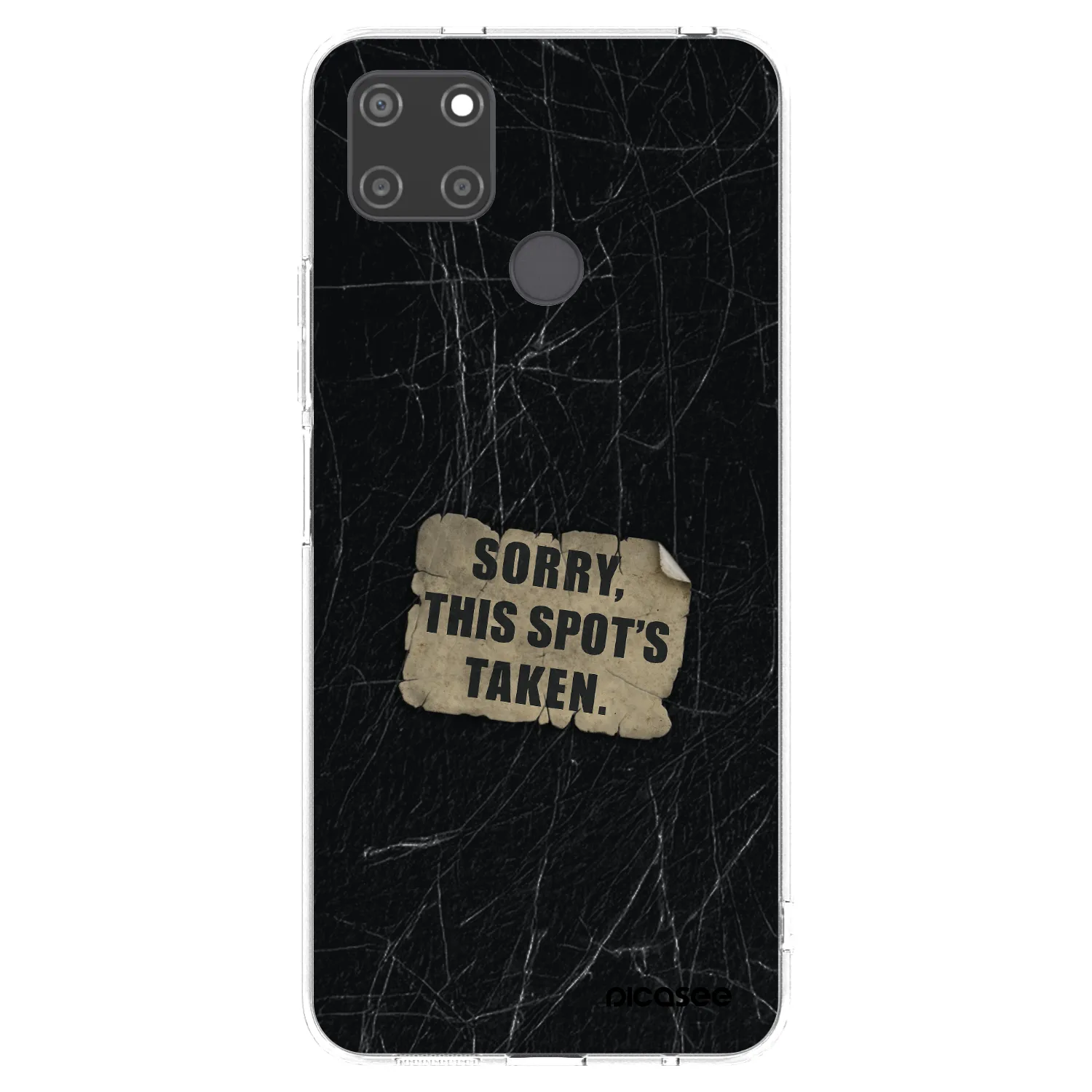 Picasee διαφανής θήκη σιλικόνης Realme C21Y - SORRY