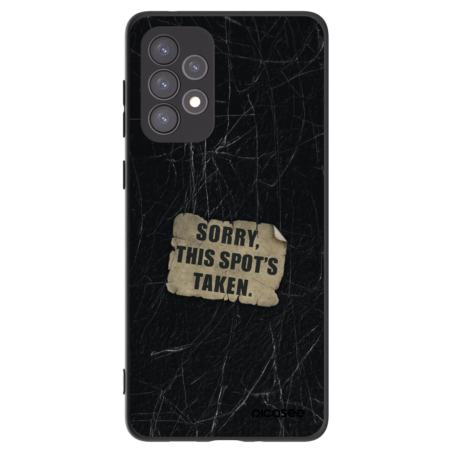 Picasee Μαύρη θήκη σιλικόνης για Samsung Galaxy A73 5G - SORRY