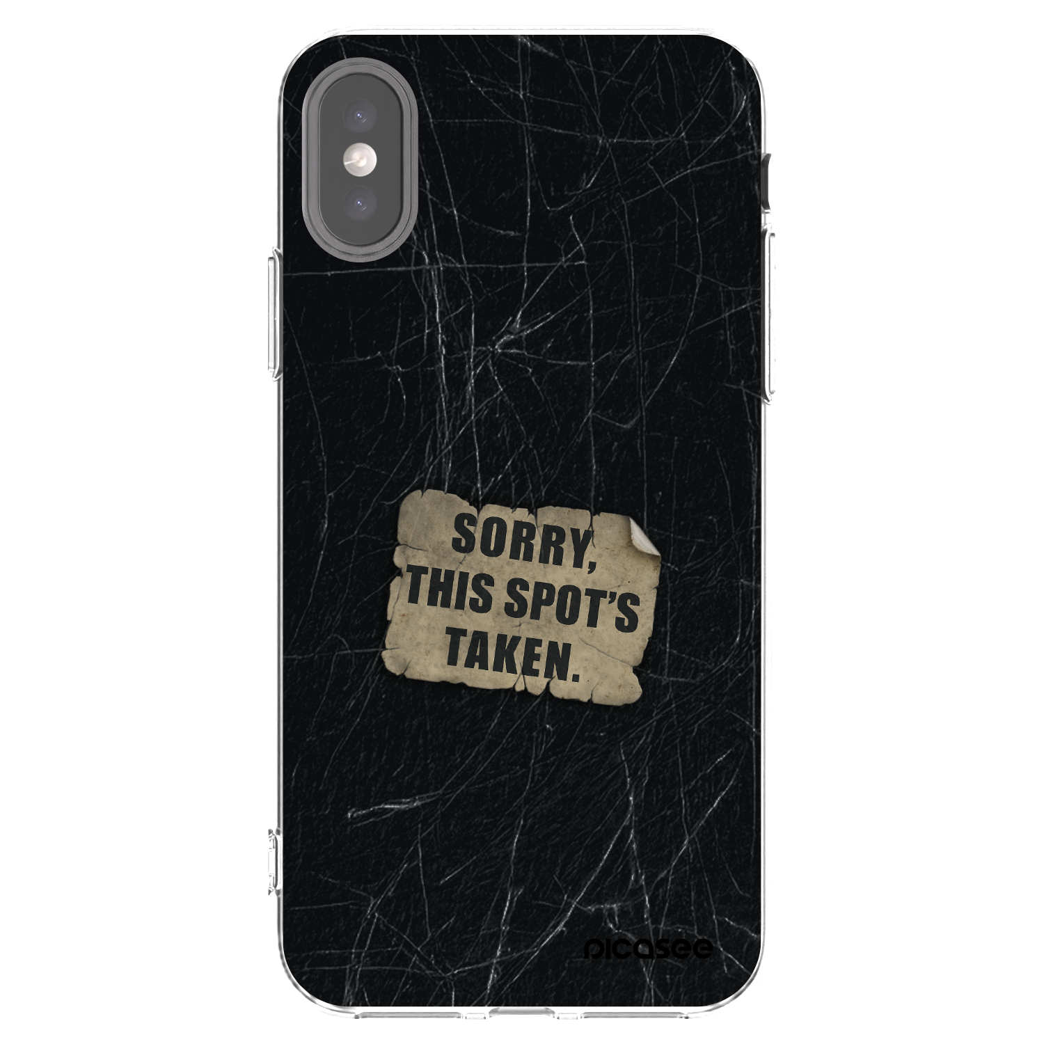 Picasee διαφανής θήκη σιλικόνης Apple iPhone X/XS - SORRY