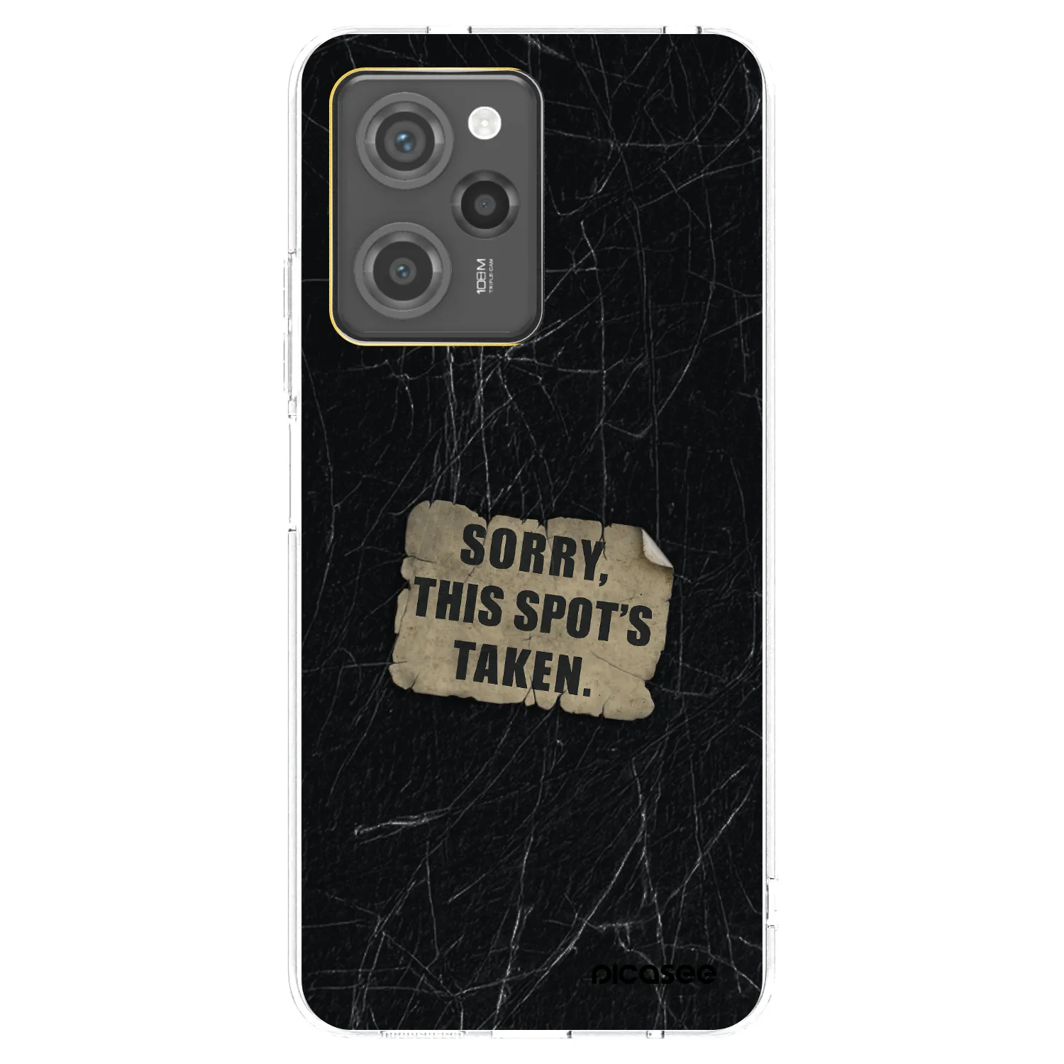 Picasee Μαύρη θήκη σιλικόνης για Xiaomi Poco X5 Pro - SORRY