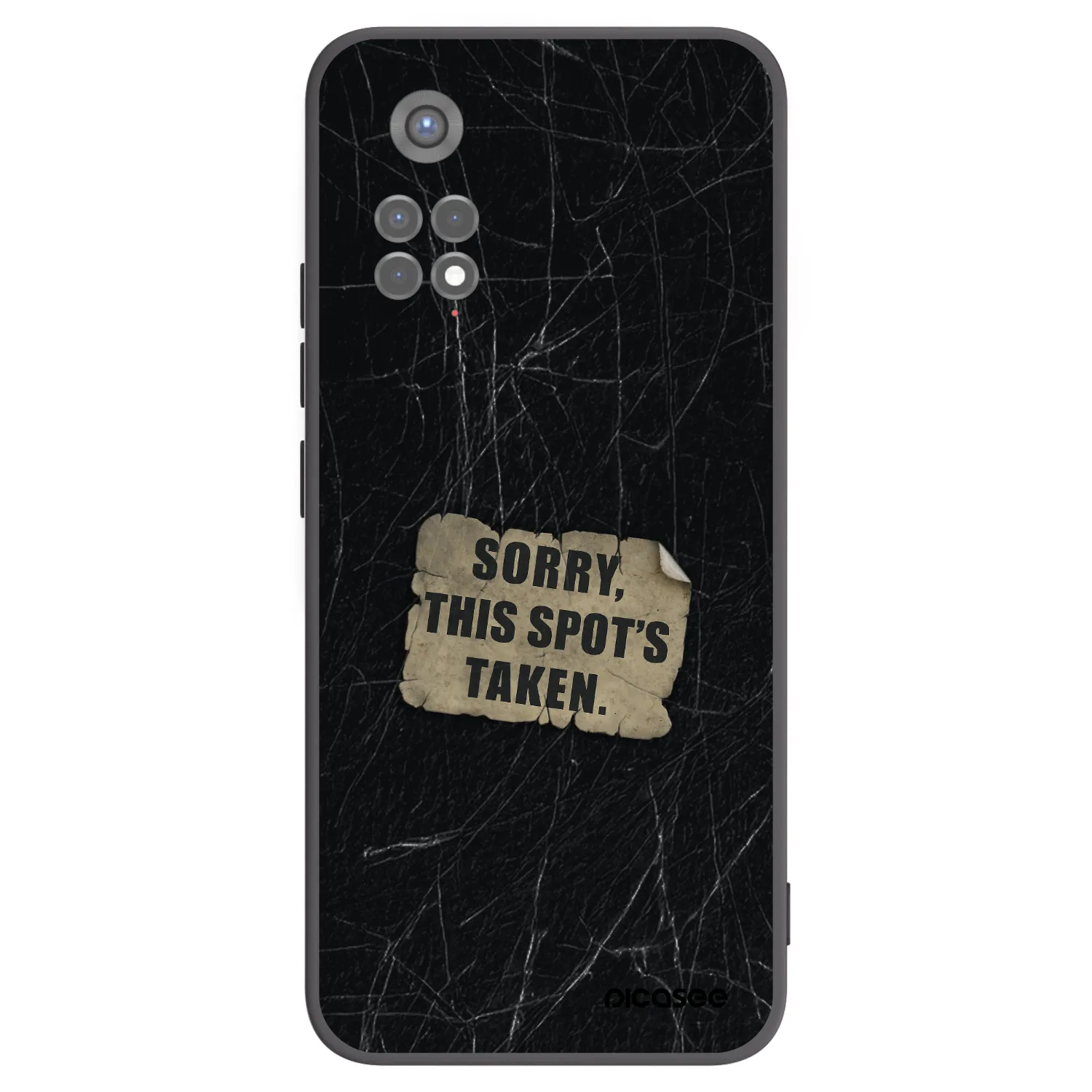 Picasee Μαύρη θήκη σιλικόνης για Xiaomi Redmi Note 11S 5G - SORRY