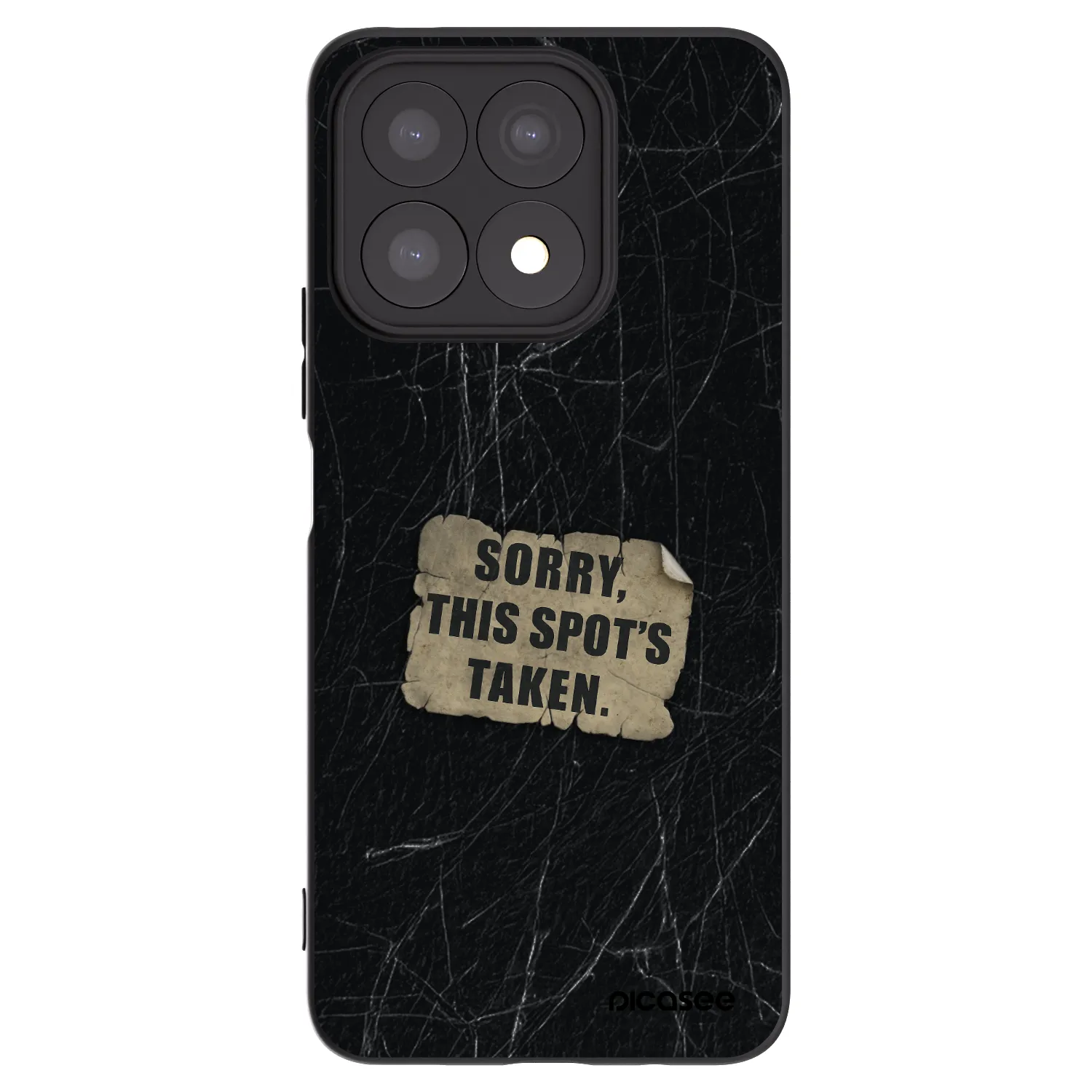 Picasee Μαύρη θήκη σιλικόνης για Honor X8a - SORRY