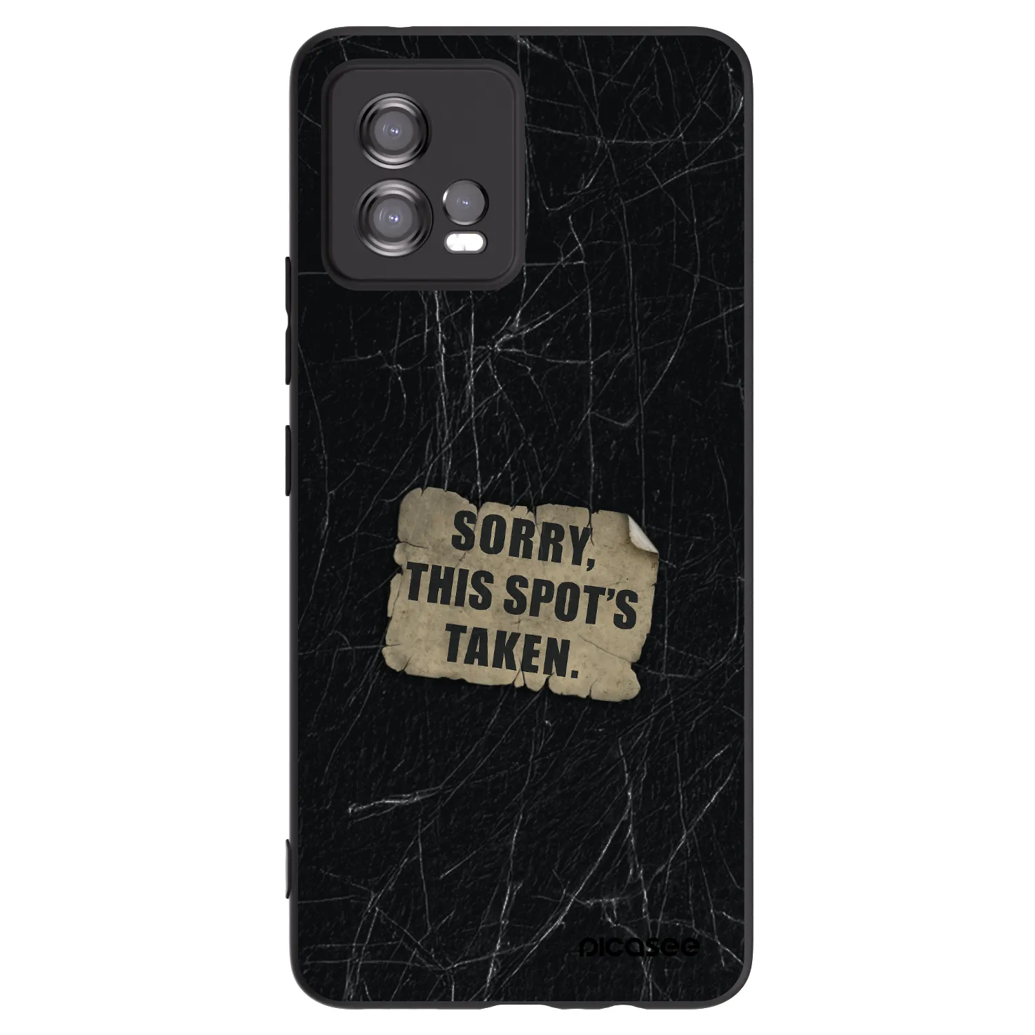 Picasee Μαύρη θήκη σιλικόνης για Motorola Moto G72 - SORRY
