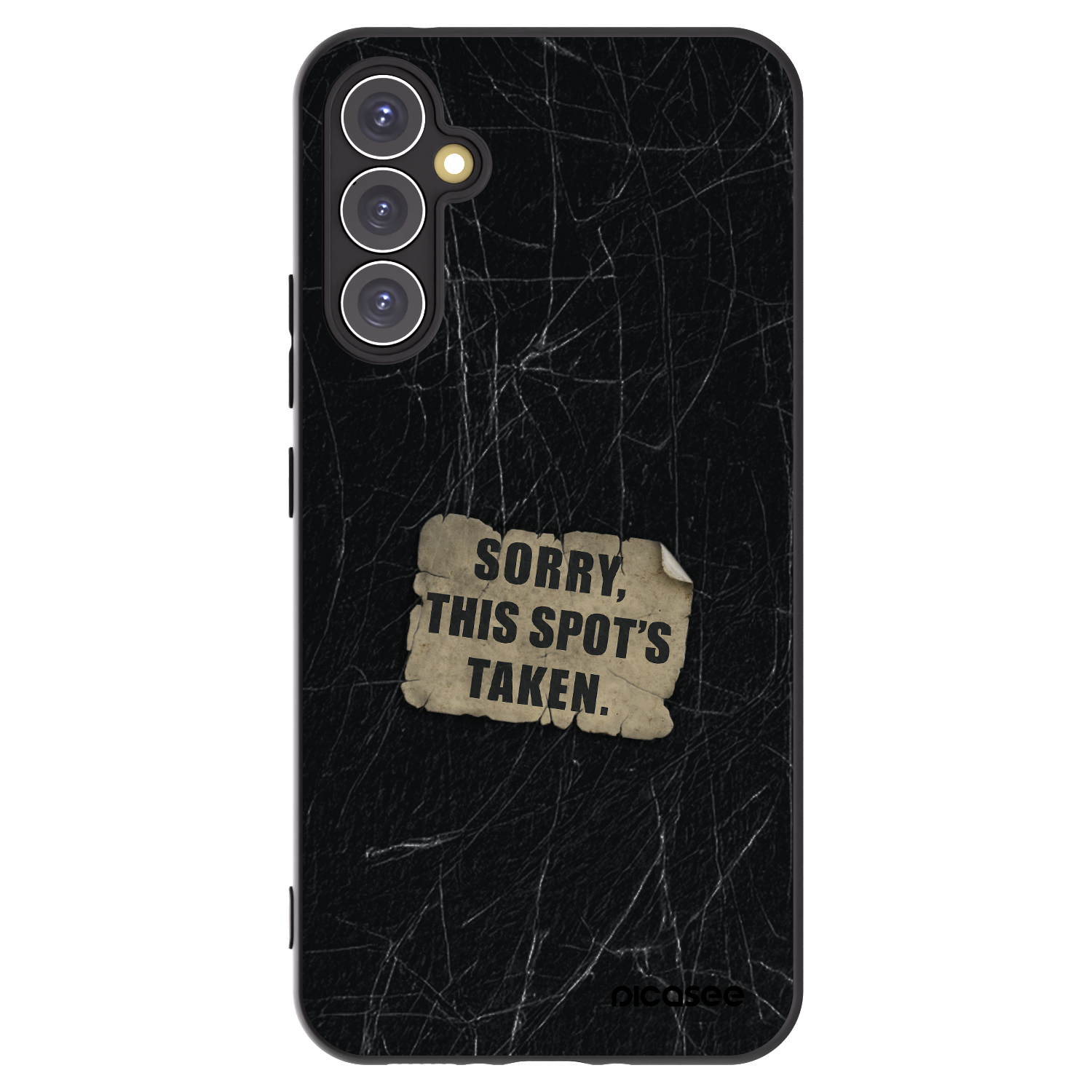 Picasee Μαύρη θήκη σιλικόνης για Samsung Galaxy A34 5G A346B - SORRY