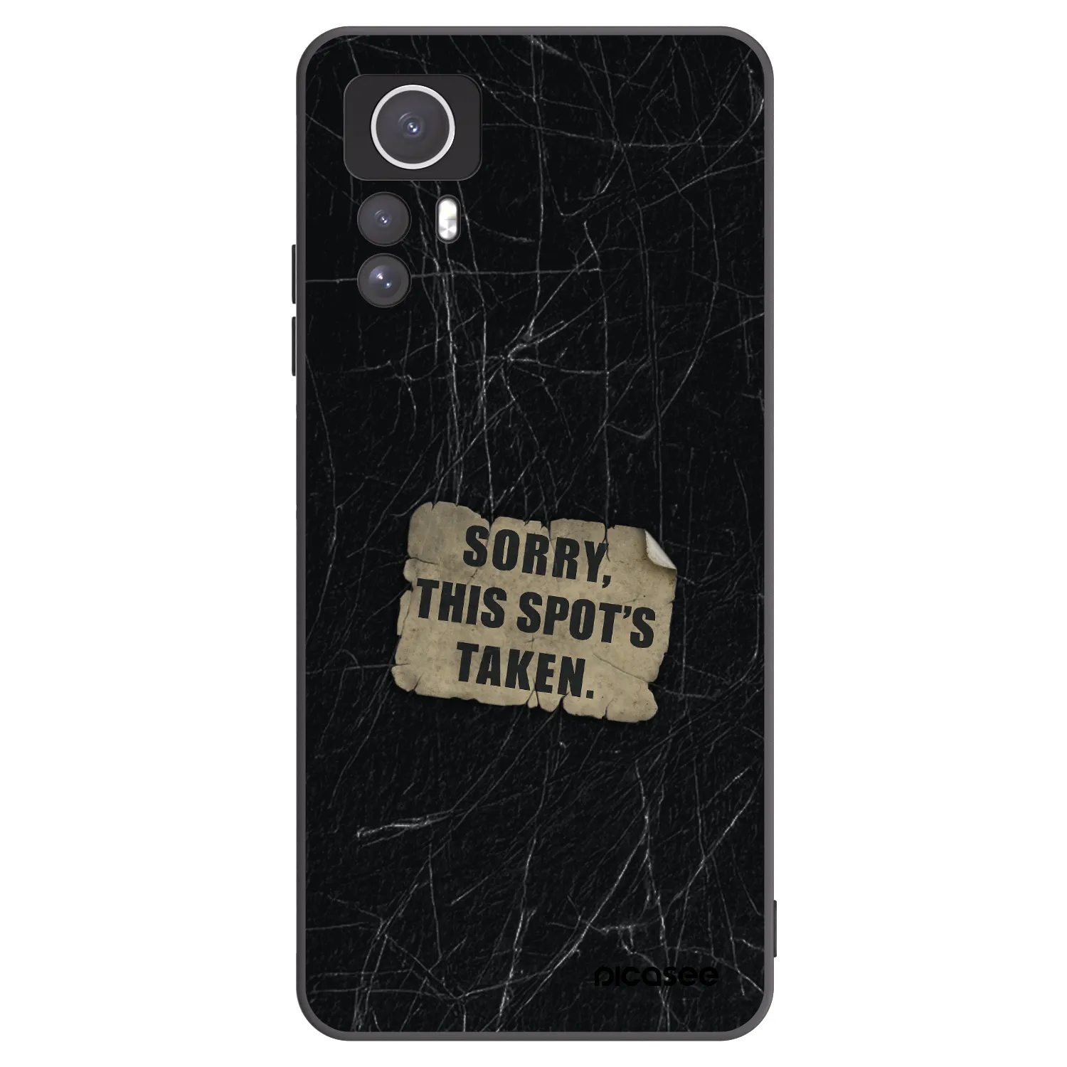 Picasee Μαύρη θήκη σιλικόνης για Xiaomi Redmi Note 12S - SORRY