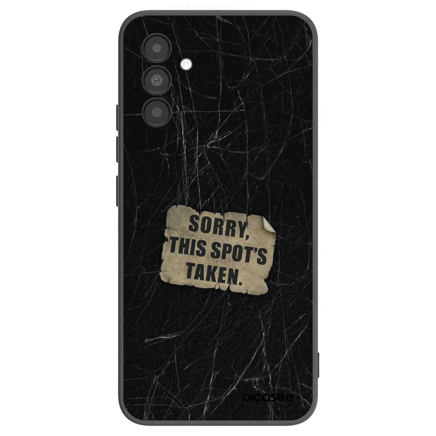Picasee Μαύρη θήκη σιλικόνης για Samsung Galaxy A04s A047F - SORRY