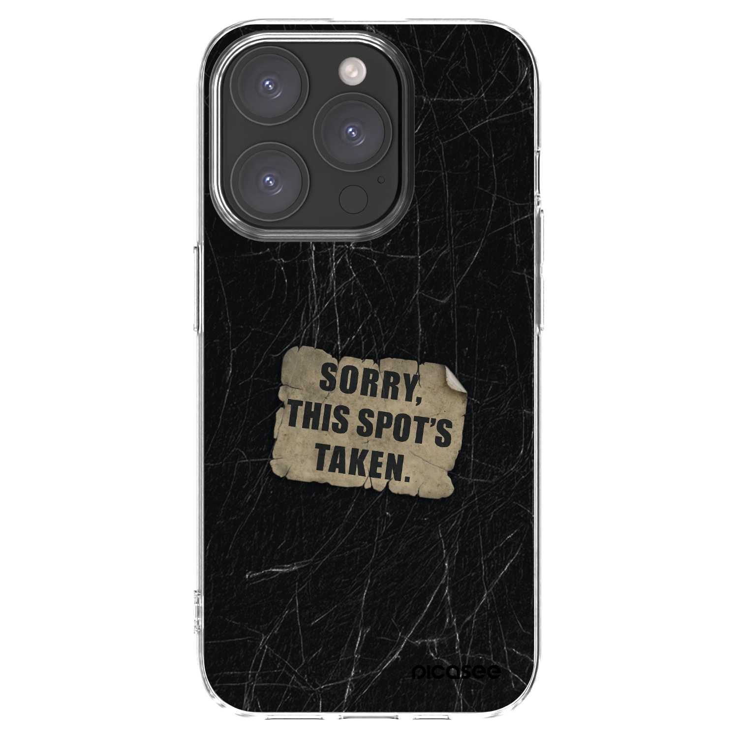 Picasee διαφανής θήκη σιλικόνης Apple iPhone 15 Pro - SORRY