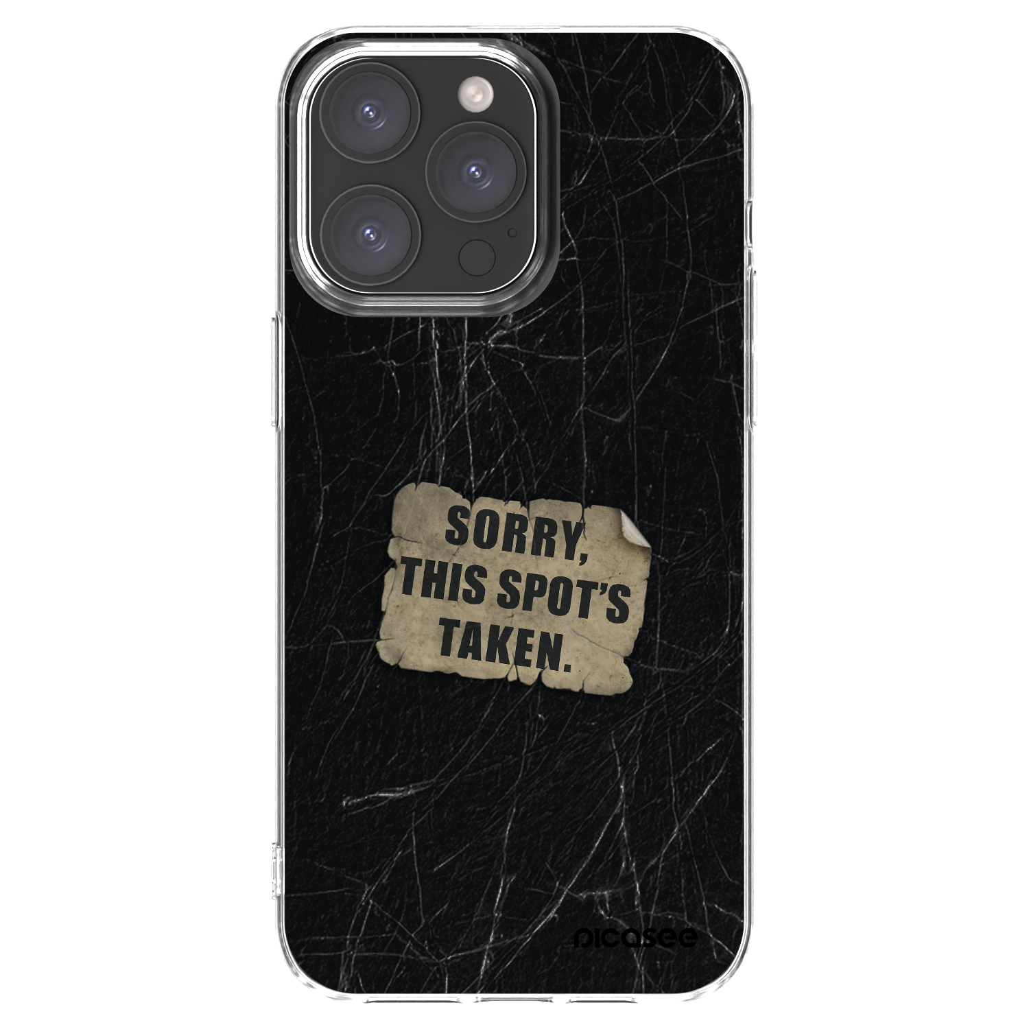 Picasee διαφανής θήκη σιλικόνης Apple iPhone 15 Pro Max - SORRY