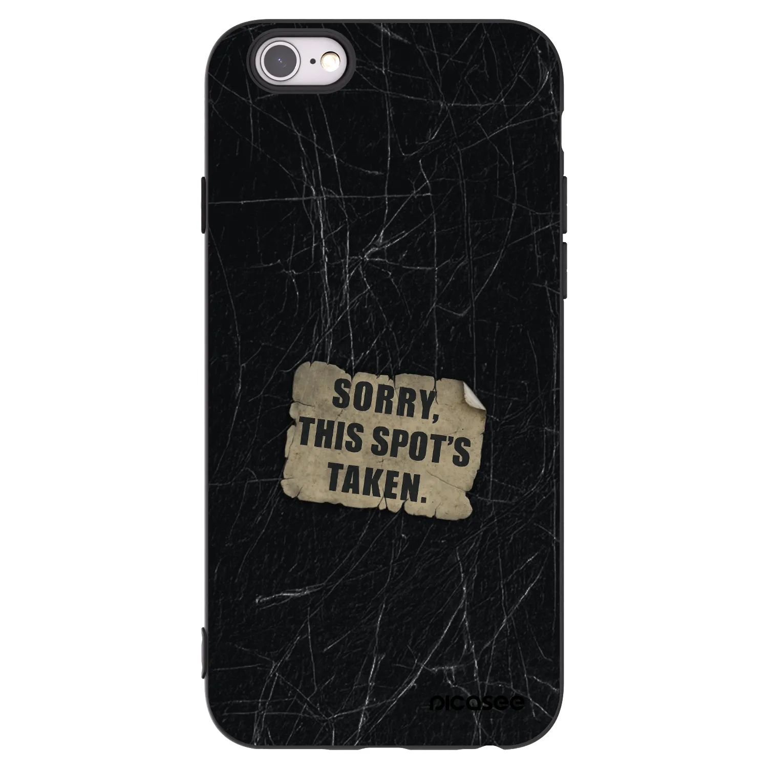 Picasee Μαύρη θήκη σιλικόνης για Apple iPhone 6/6S - SORRY