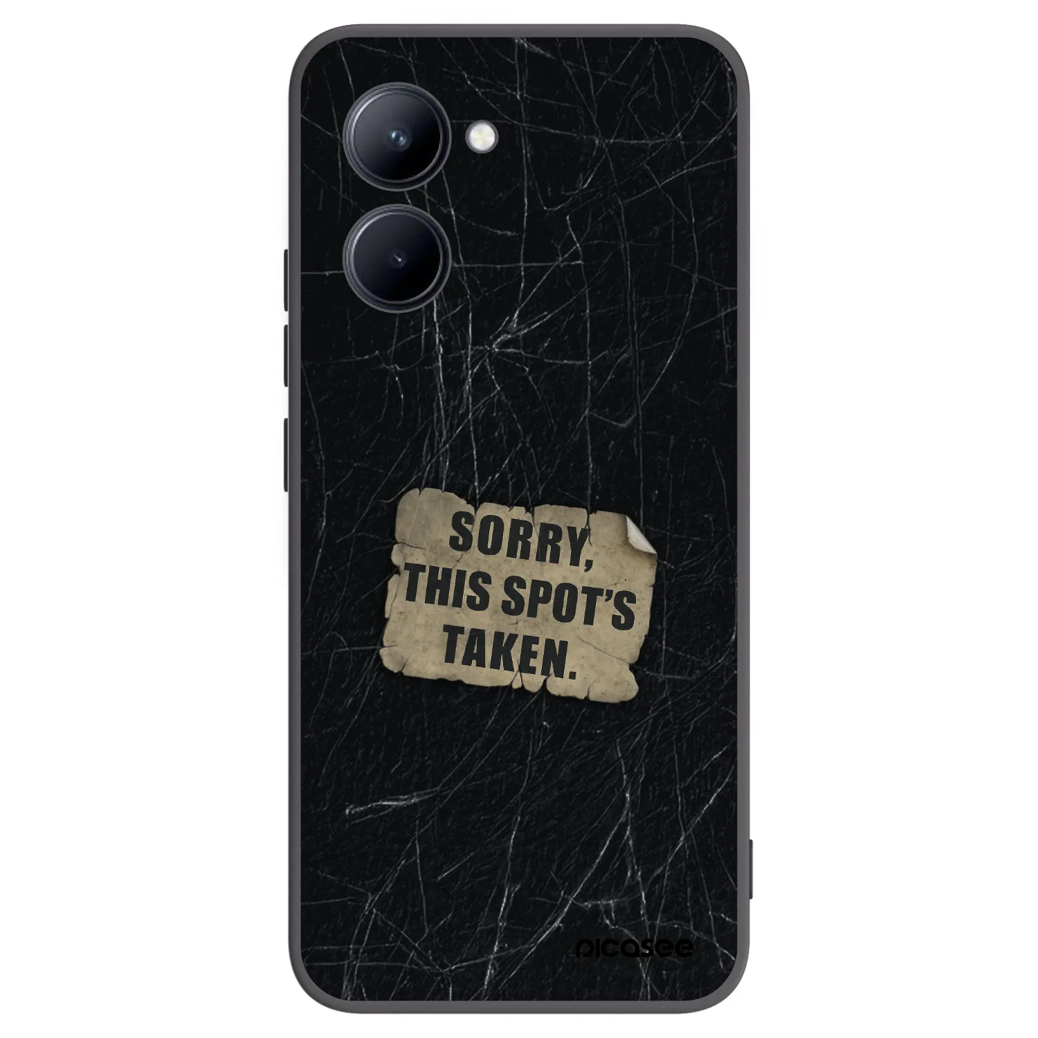 Picasee Μαύρη θήκη σιλικόνης για Realme C33 (2023) - SORRY