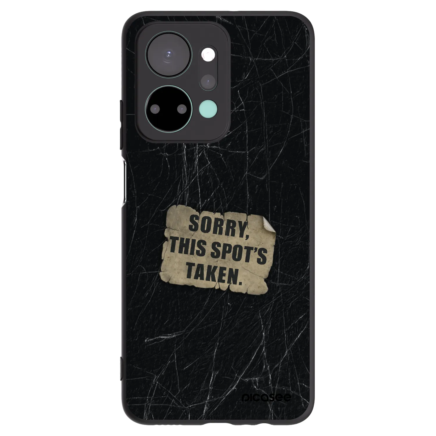 Picasee Μαύρη θήκη σιλικόνης για Honor X7a - SORRY