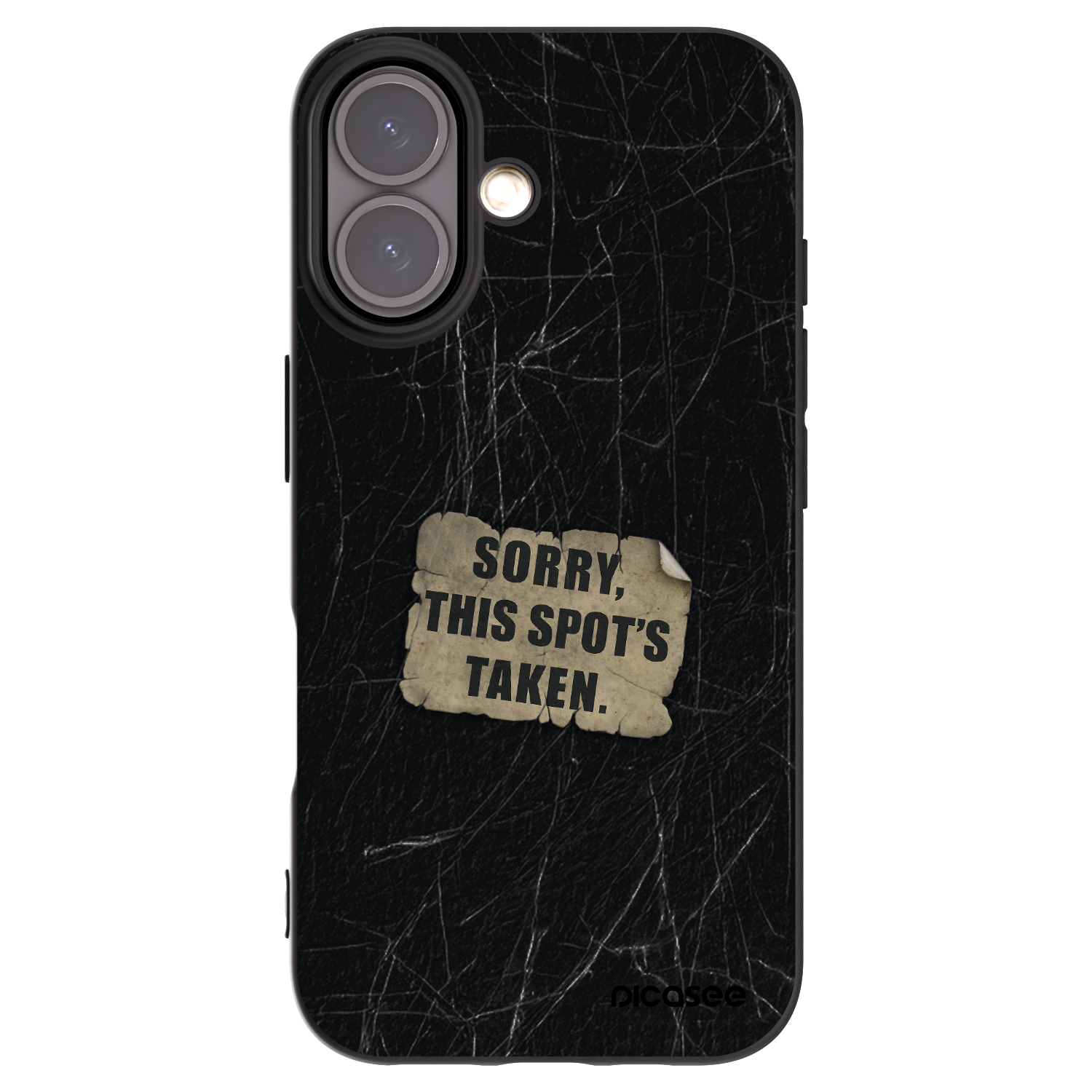 Picasee Μαύρη θήκη σιλικόνης για Apple iPhone 16 - SORRY