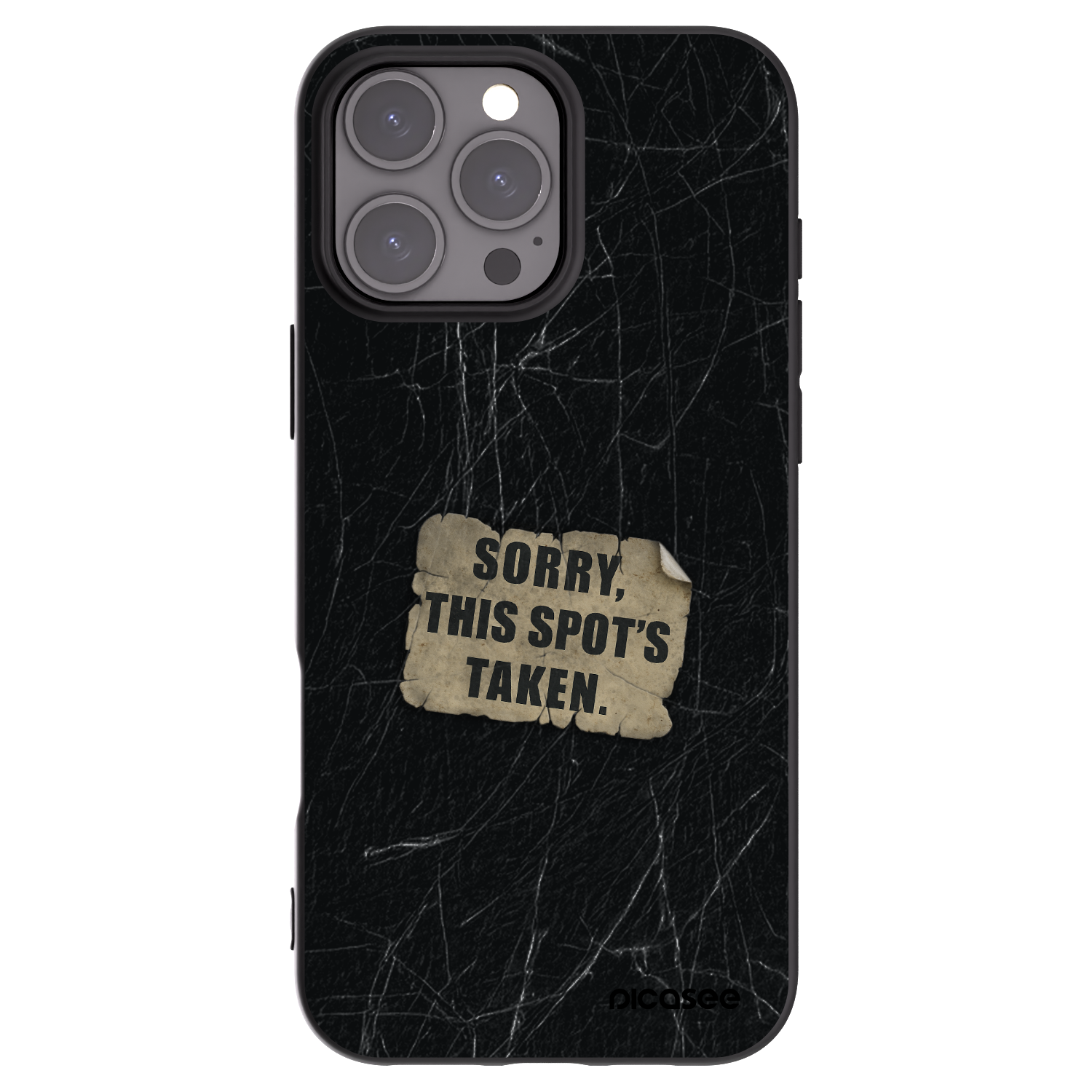 Picasee Μαύρη θήκη σιλικόνης για Apple iPhone 16 Pro Max - SORRY