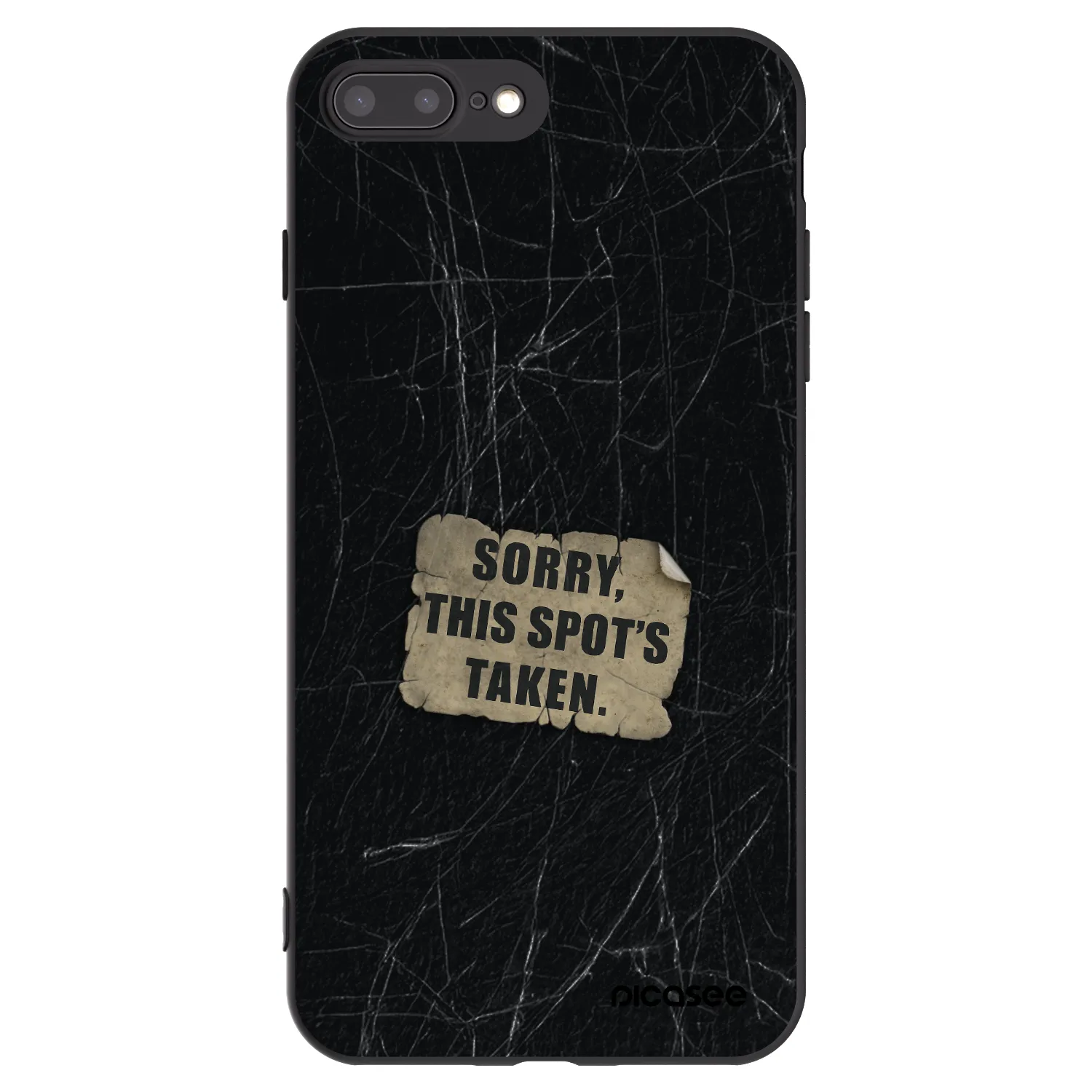 Picasee Μαύρη θήκη σιλικόνης για Apple iPhone 8 Plus - SORRY