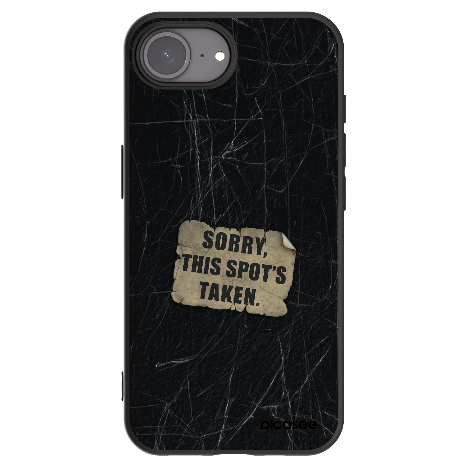 Picasee Μαύρη θήκη σιλικόνης για Apple iPhone 16e - SORRY