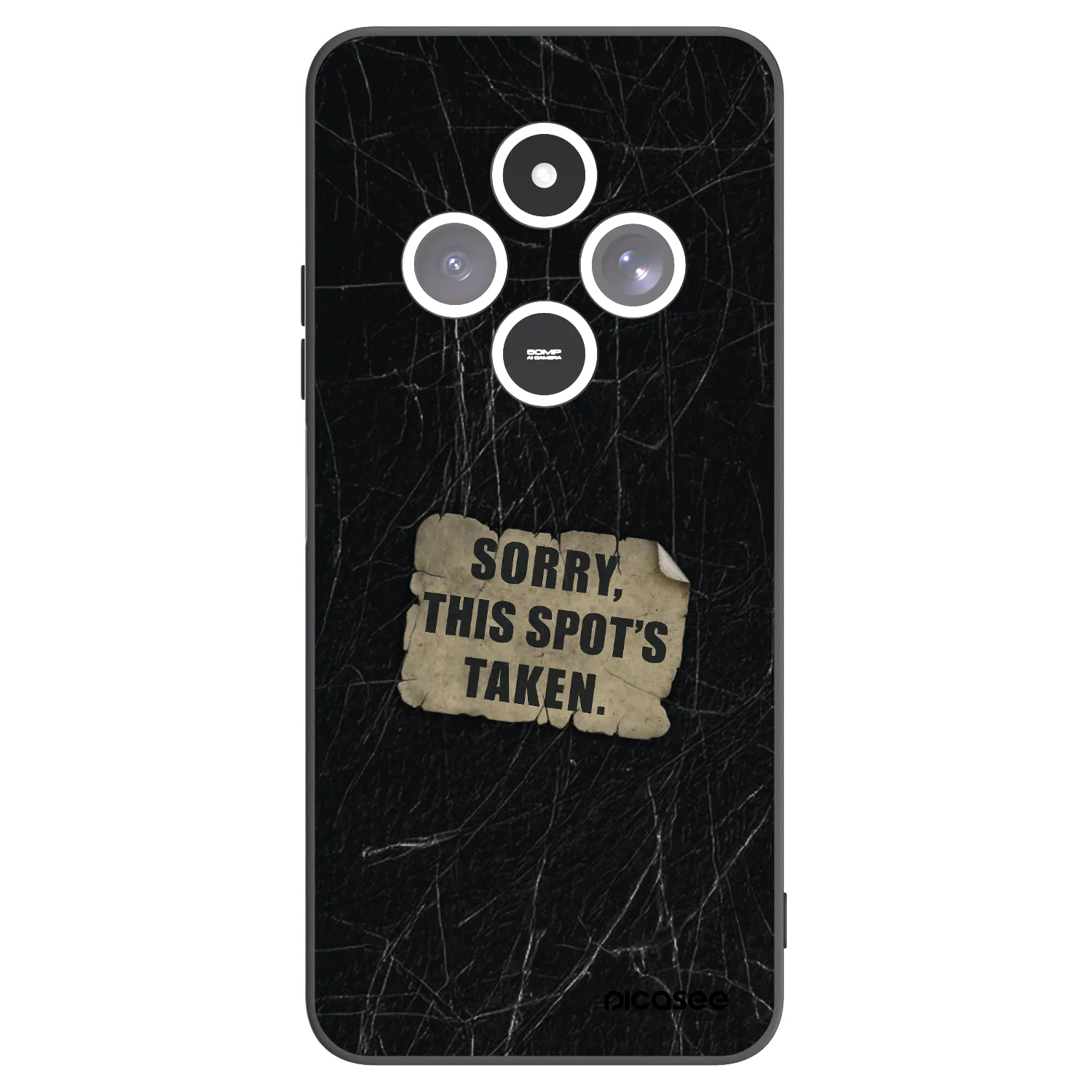 Picasee Μαύρη θήκη σιλικόνης για Xiaomi Redmi 14C - SORRY