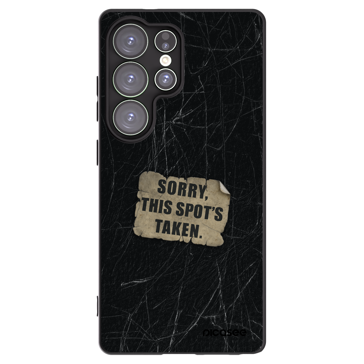 Picasee Μαύρη θήκη σιλικόνης για Samsung Galaxy S25 Ultra 5G - SORRY