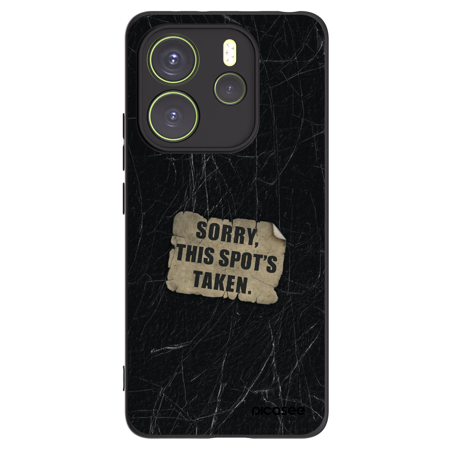 Picasee Μαύρη θήκη σιλικόνης για Xiaomi Redmi Note 14 4G - SORRY