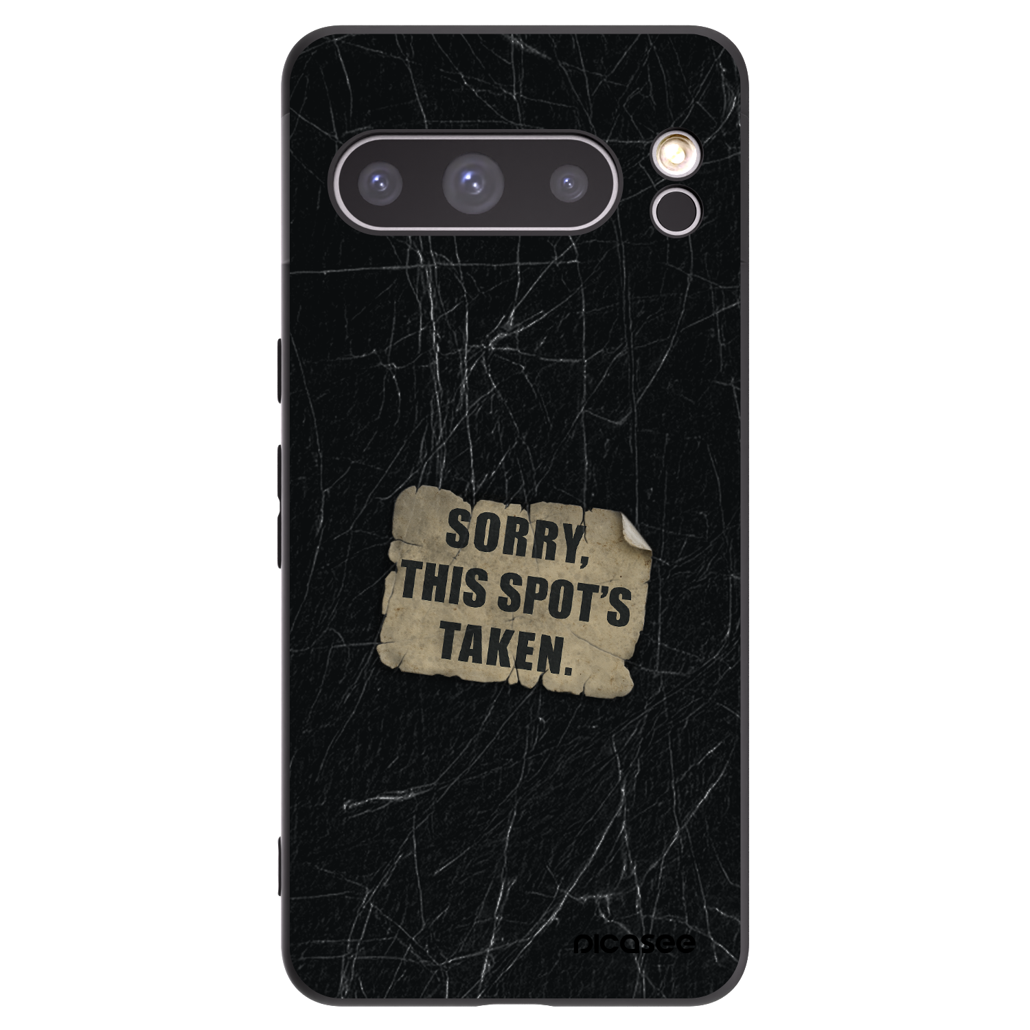 Picasee Μαύρη θήκη σιλικόνης για Google Pixel 8 Pro - SORRY