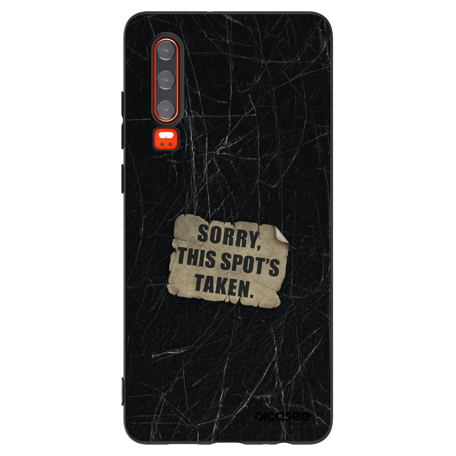 Picasee Μαύρη θήκη σιλικόνης για Huawei P30 - SORRY