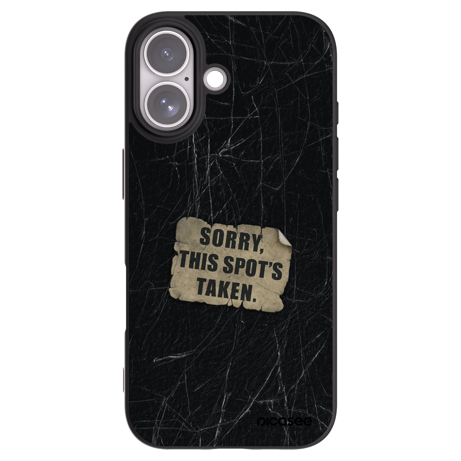 Picasee Μαύρη θήκη σιλικόνης για Apple iPhone 17 - SORRY