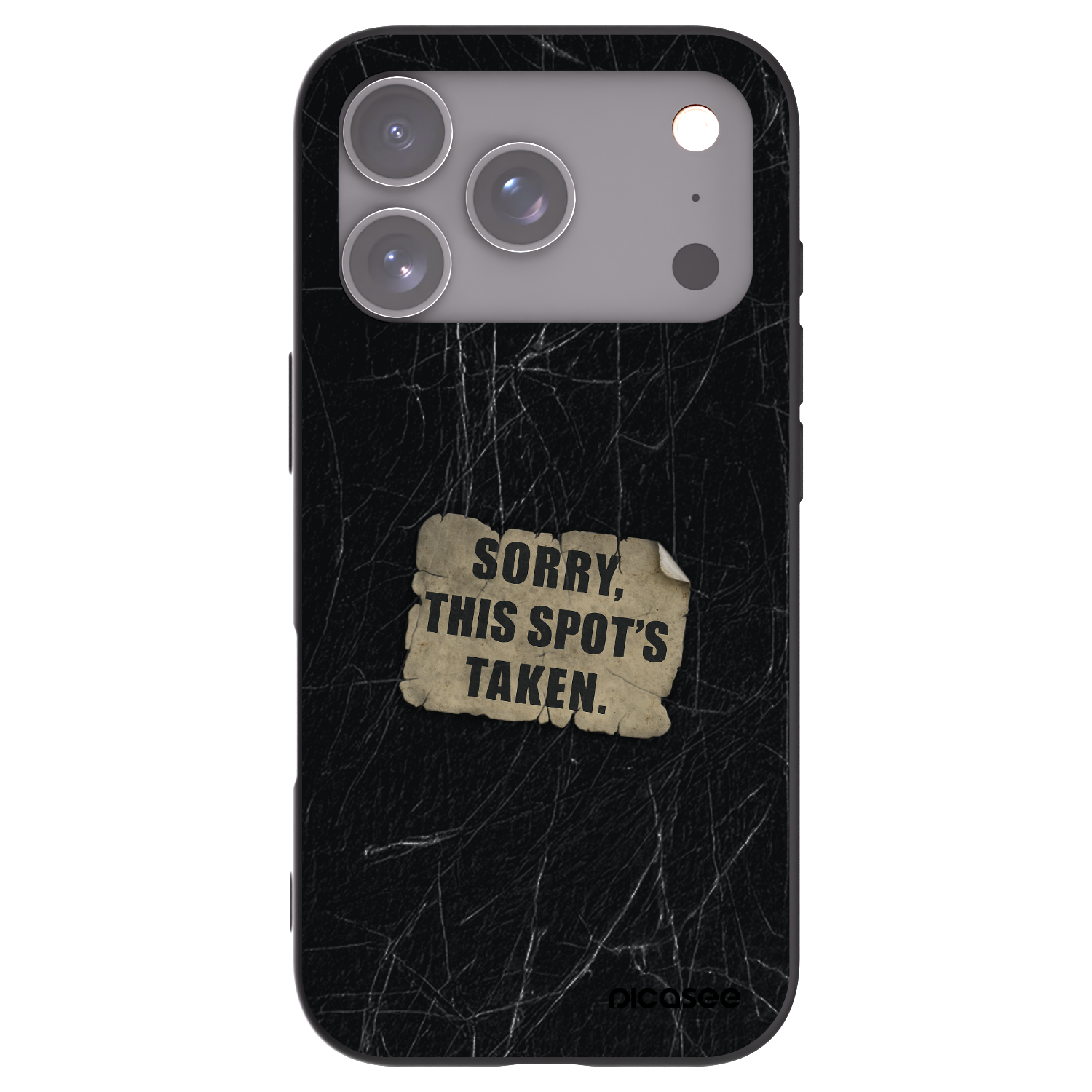 Picasee Μαύρη θήκη σιλικόνης για Apple iPhone 17 Pro - SORRY