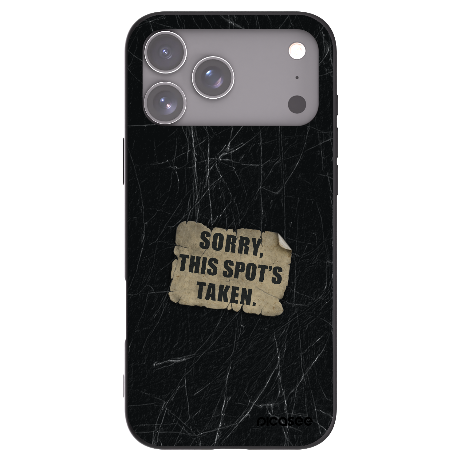 Picasee Μαύρη θήκη σιλικόνης για Apple iPhone 17 Pro Max - SORRY