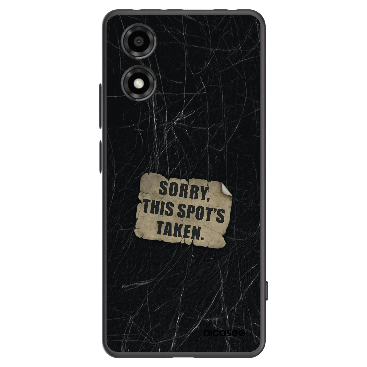 Picasee Μαύρη θήκη σιλικόνης για Motorola Moto E14 - SORRY