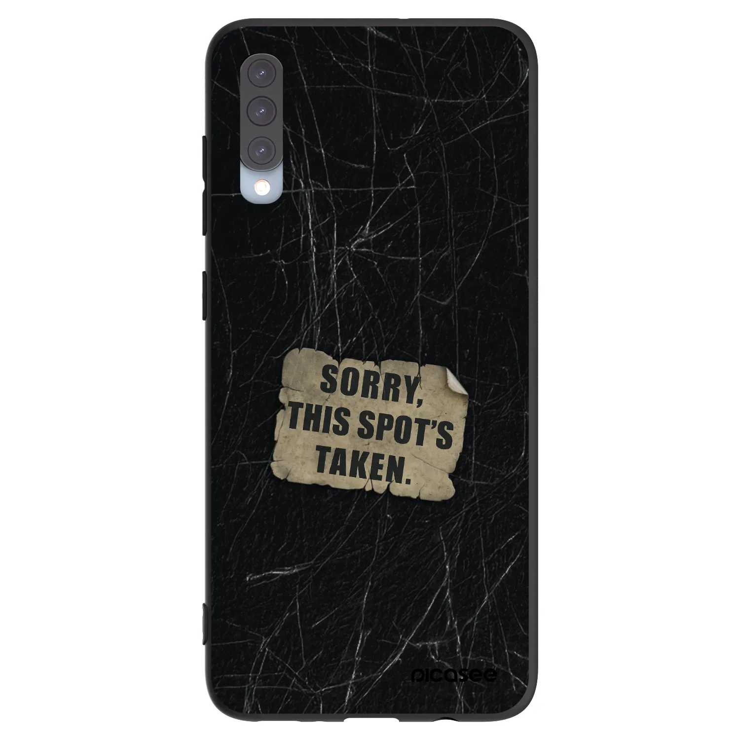 Picasee Μαύρη θήκη σιλικόνης για Samsung Galaxy A70 A705F - SORRY