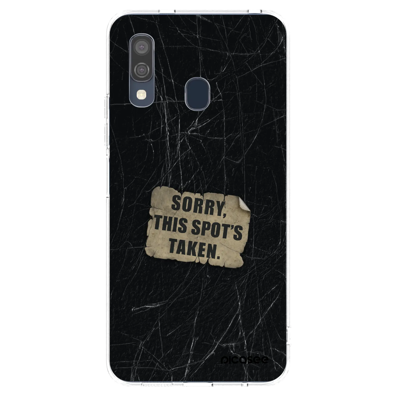 Picasee διαφανής θήκη σιλικόνης Samsung Galaxy A40 A405F - SORRY