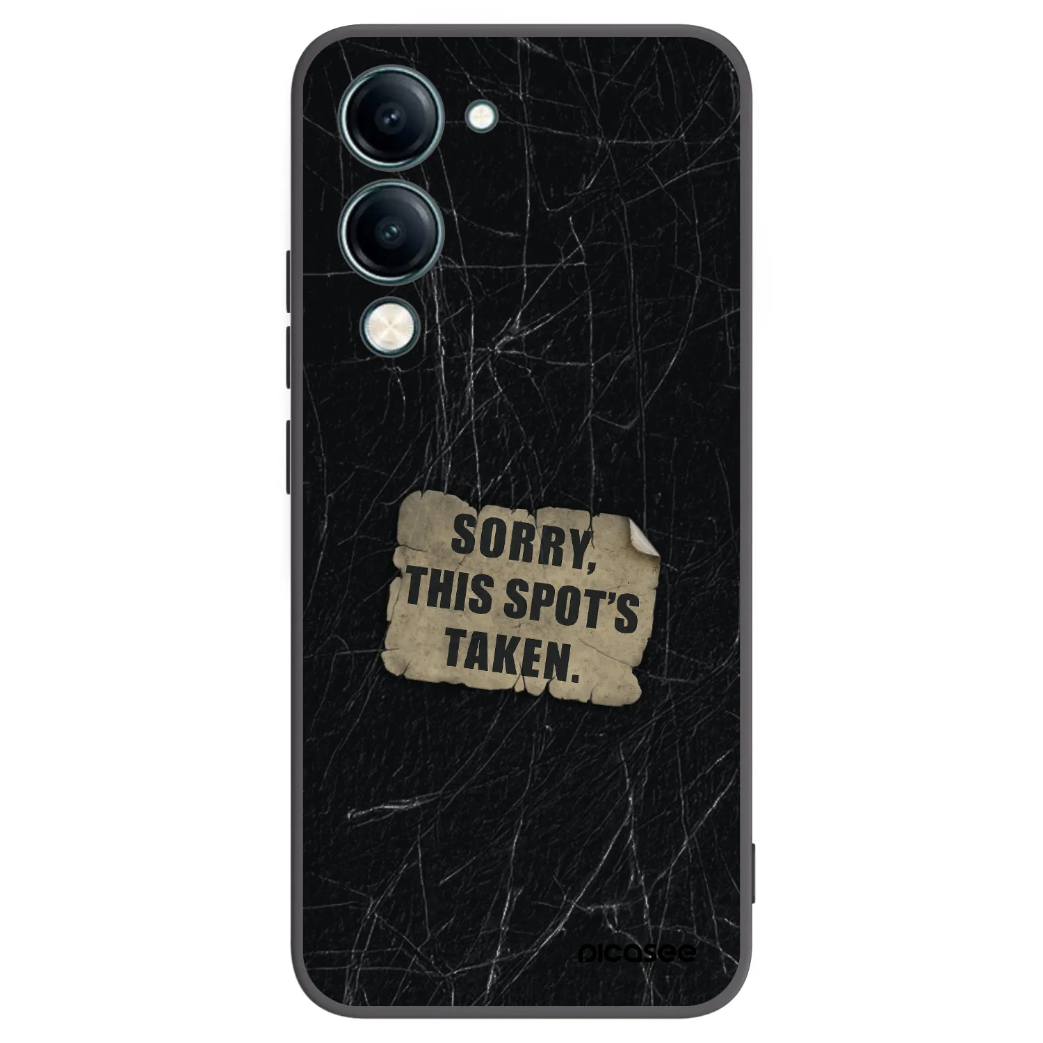 Picasee Μαύρη θήκη σιλικόνης για Vivo Y29s 5G - SORRY