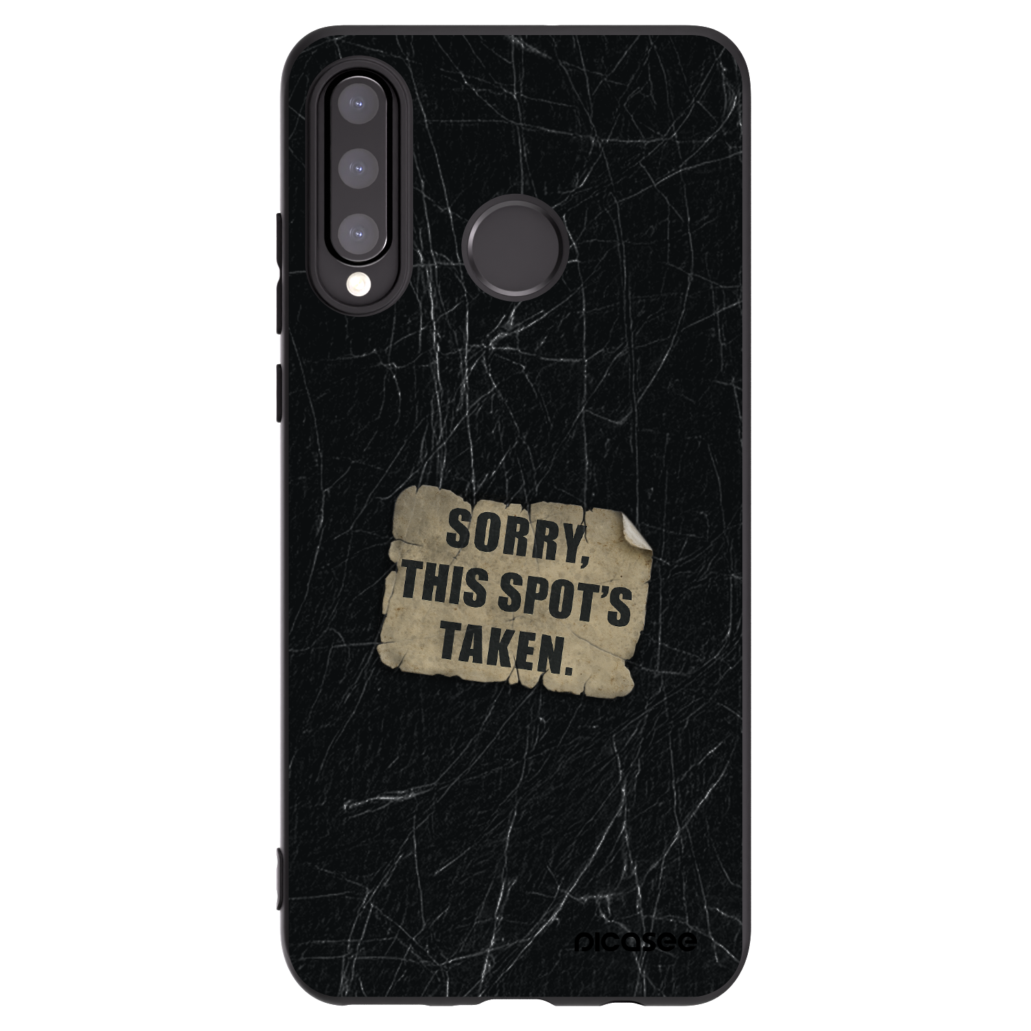 Picasee Μαύρη θήκη σιλικόνης για Huawei P30 Lite - SORRY