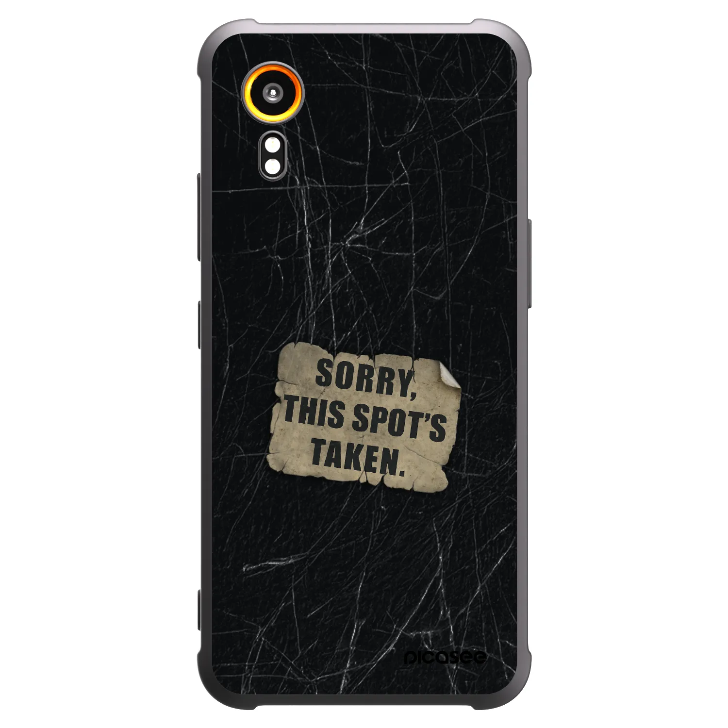Picasee Μαύρη θήκη σιλικόνης για Samsung Galaxy Xcover 7 - SORRY