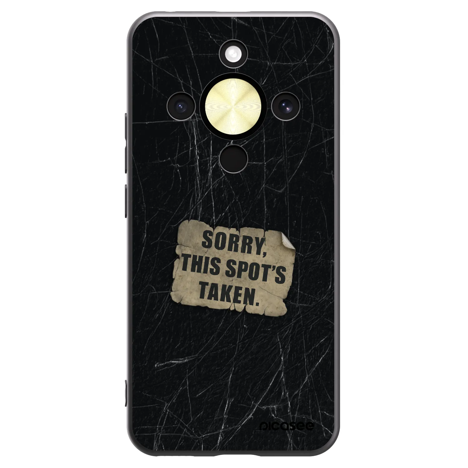 Picasee Μαύρη θήκη σιλικόνης για Honor Magic8 Lite 5G - SORRY