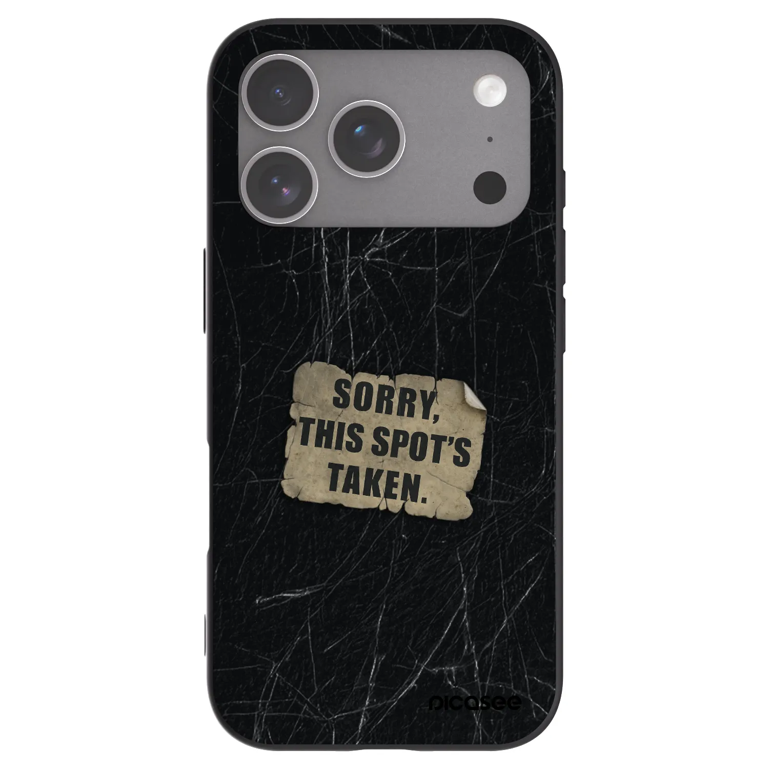 Picasee Μαύρη θήκη σιλικόνης για Apple iPhone 18 Pro - SORRY